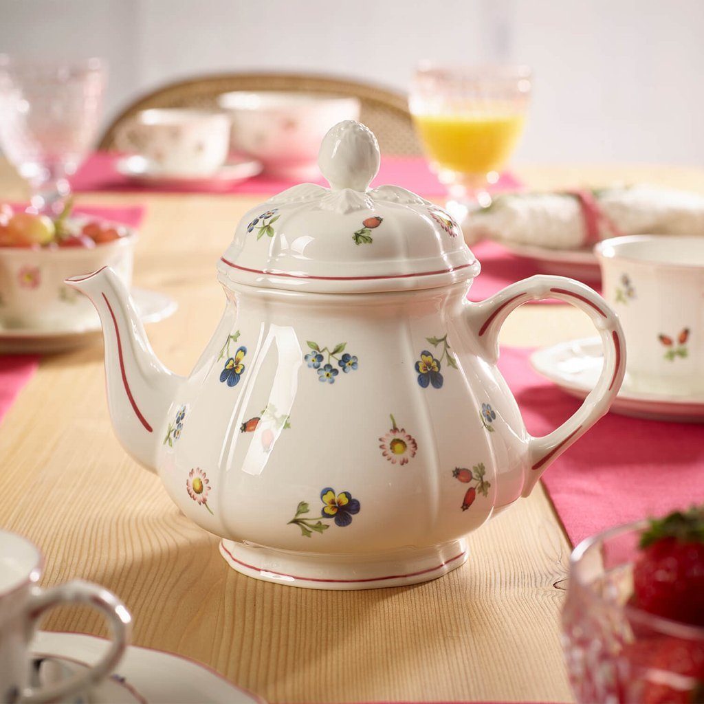 Villeroy & Boch Teekanne Petite Fleur Teekanne, (1-St), Premium Porcelain, 1 Stck, mikrowellensicher,spülmaschinenfest, Made i