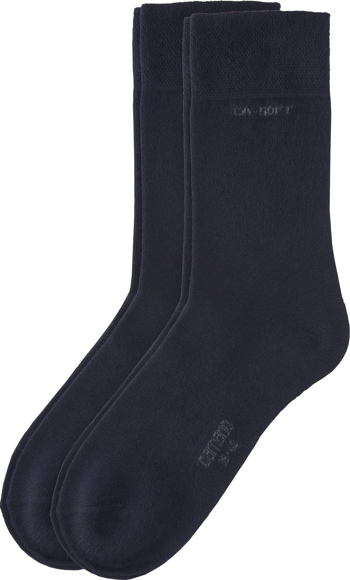 mit Softbund dunkelblau Uni Camano Paar 2 Socken (4-Paar) Unisex-Socken