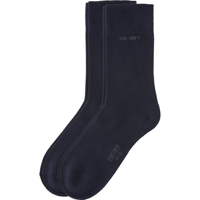 Camano Socken Unisex-Socken 2 Paar mit Softbund (4-Paar) Uni