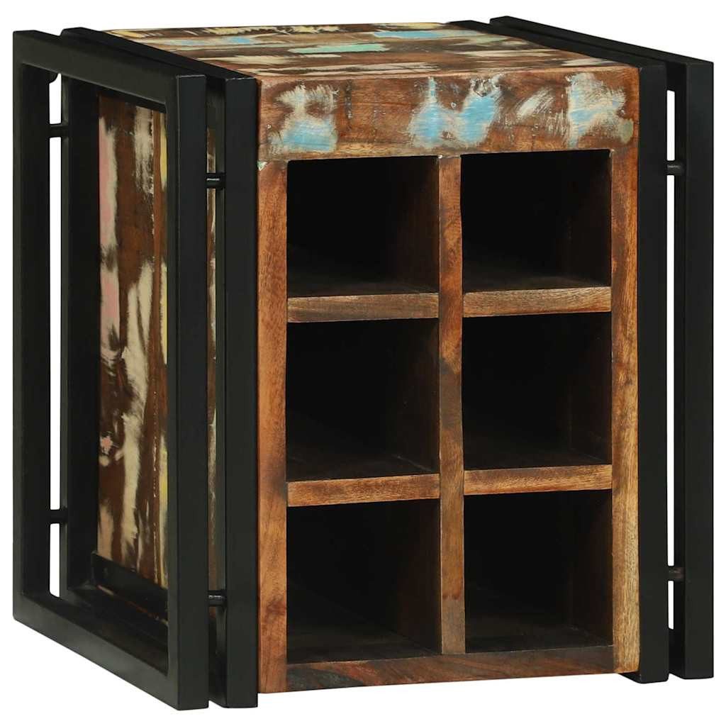 vidaXL Barschrank Weinregal 35 x 35 x 39 cm Massives upgecyceltes Holz (1-St)