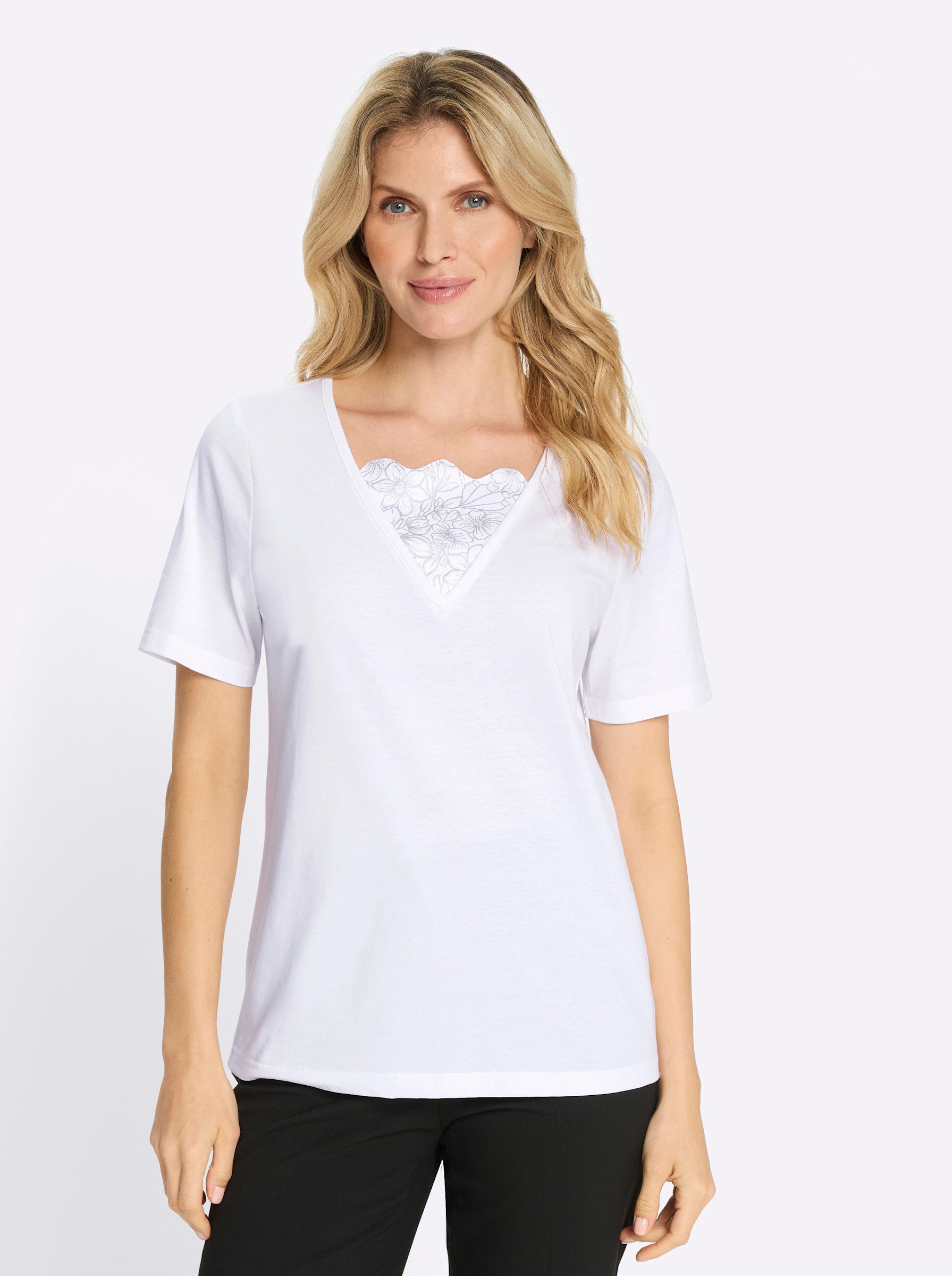 Sieh an! T-Shirt 2-in-1-Shirt Kurzarm
