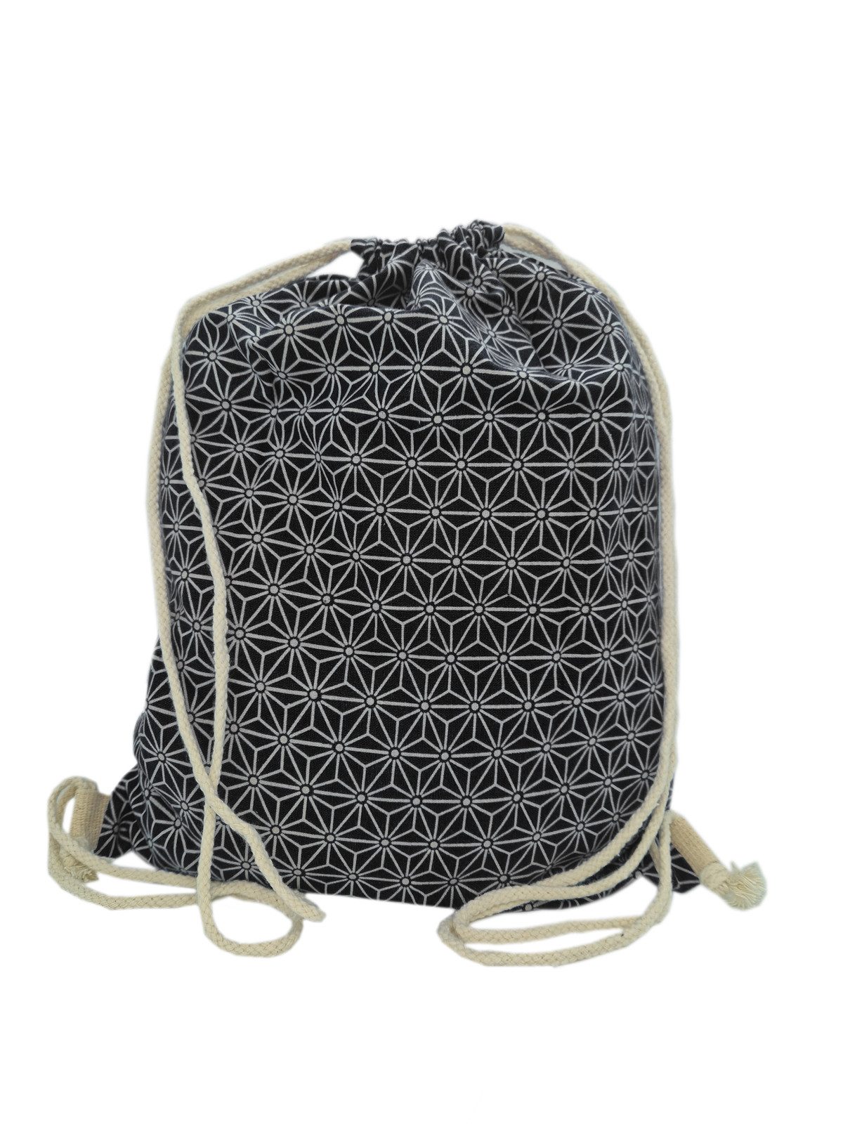 PANASIAM Turnbeutel Sportbeutel aus Baumwolle mit traditionellen japanischen Mustern, bedruckt auch als Schuhbeutel Yogatasche Gymbag mit Tunnelzug
