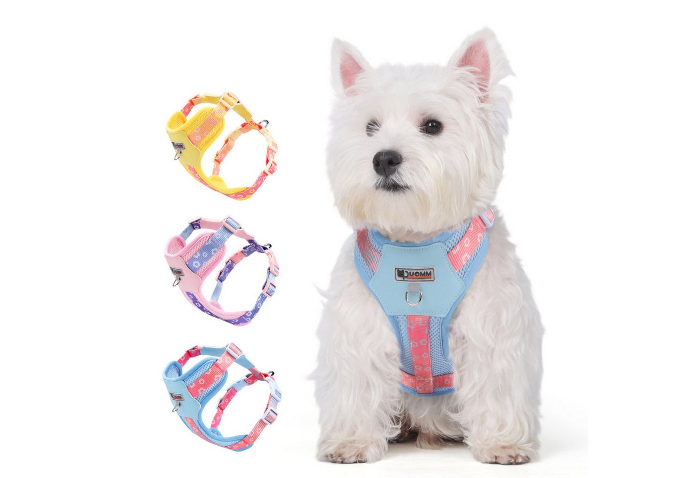 Thumbnail - BYSURE Hunde-Geschirr, Polyester, Hundegeschirr mit Leine Einstellbar