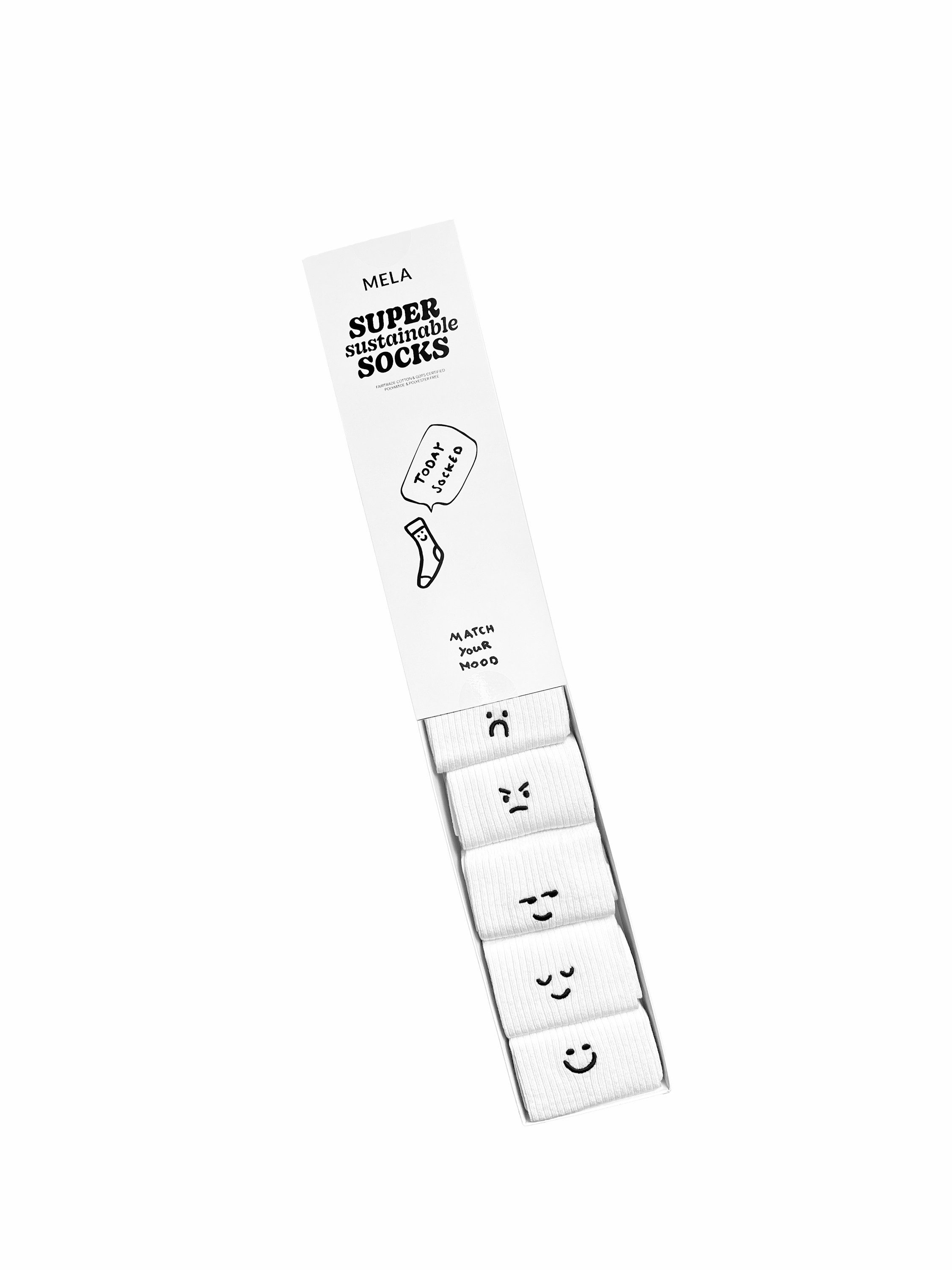 MELA Socken Gerippte Socken Stickerei 5 Paare Ohne Polyester & Polyamid. Da günstig online kaufen