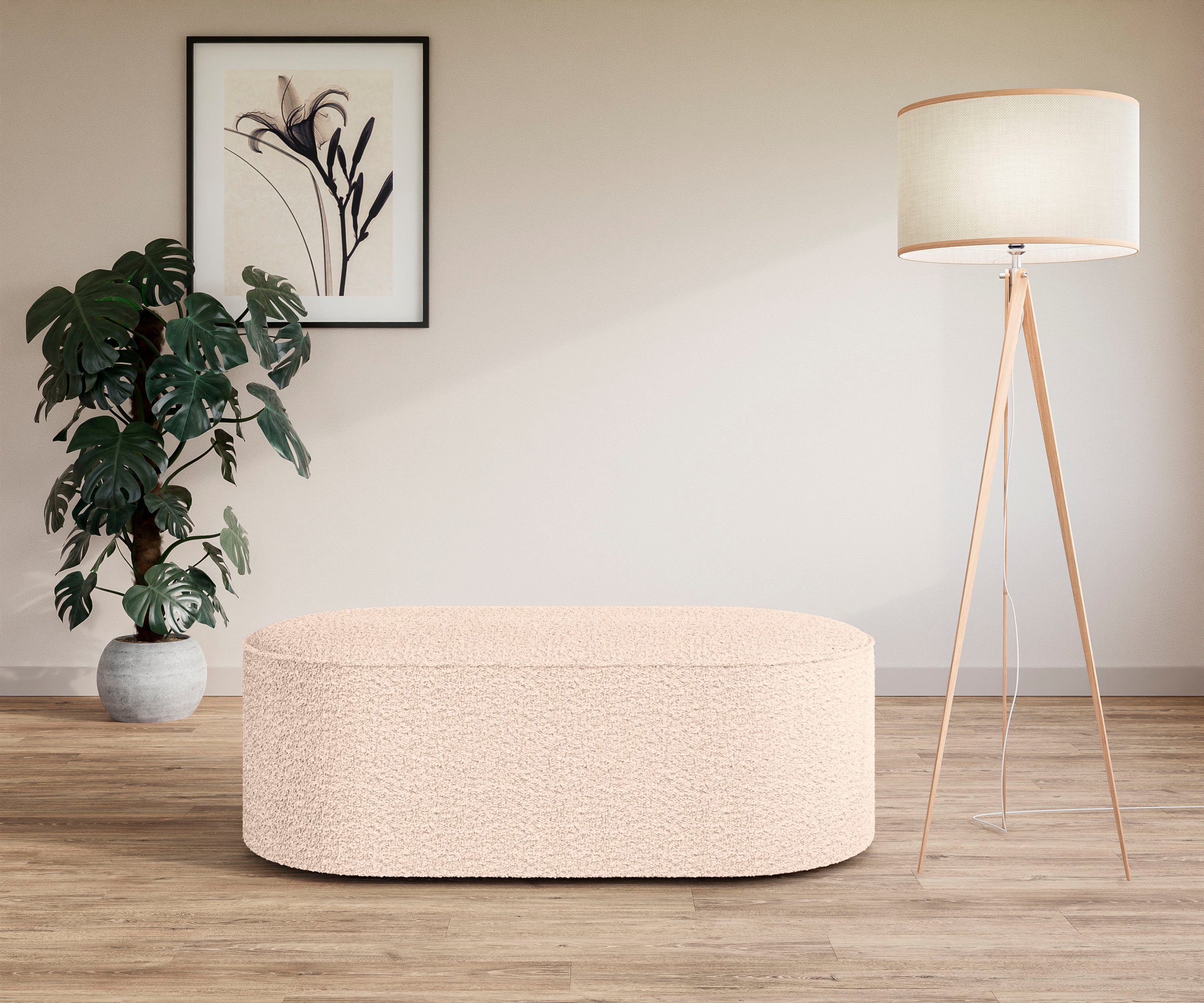 OTTO home Polsterhocker "EIVIND Sitzhocker, Maße: B/T/H: 142/70/48 cm" auch günstig online kaufen