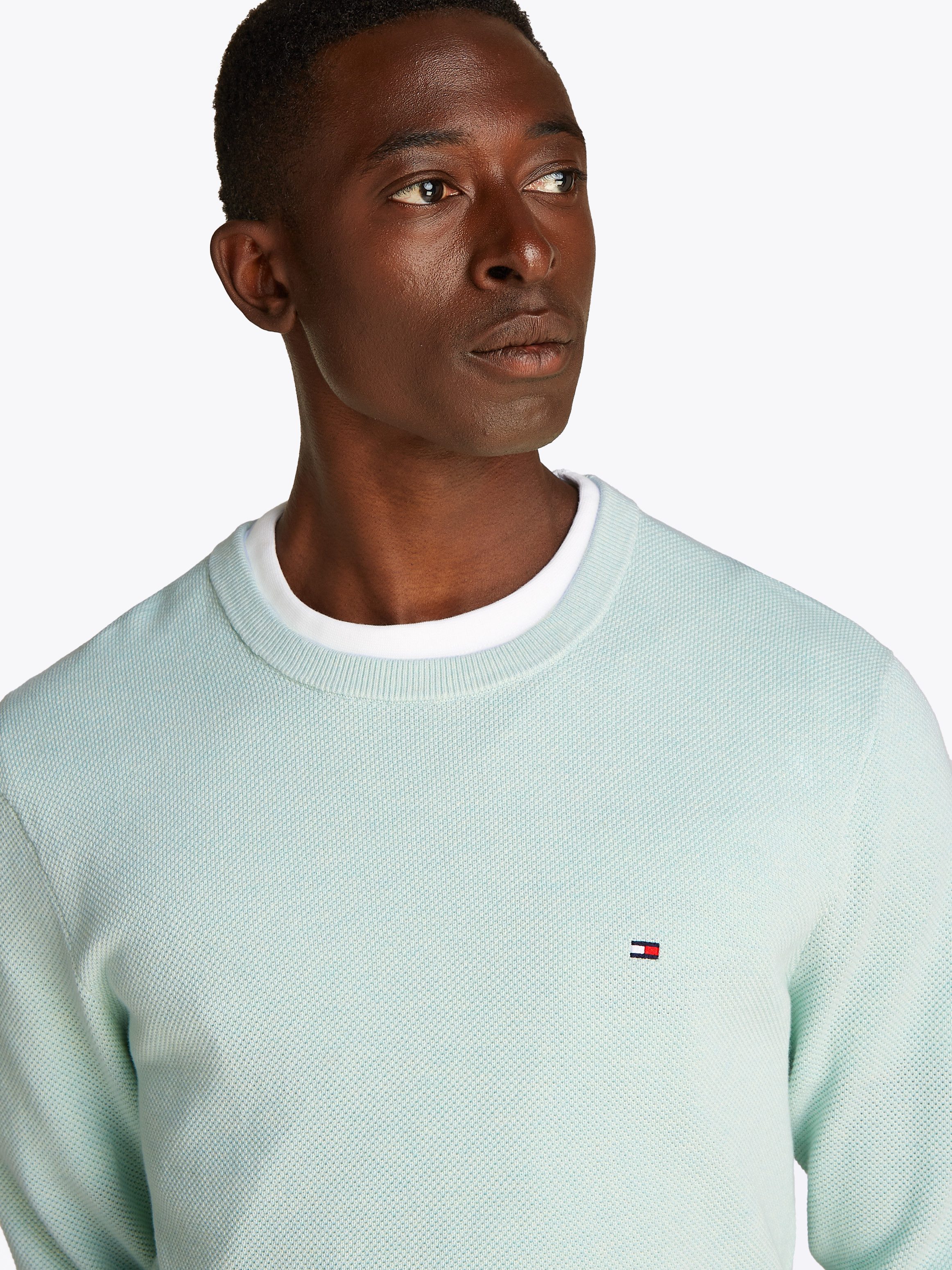 Tommy Hilfiger Rundhalspullover ESSENTIAL STRUCTURE CREW NECK mit Struktur günstig online kaufen