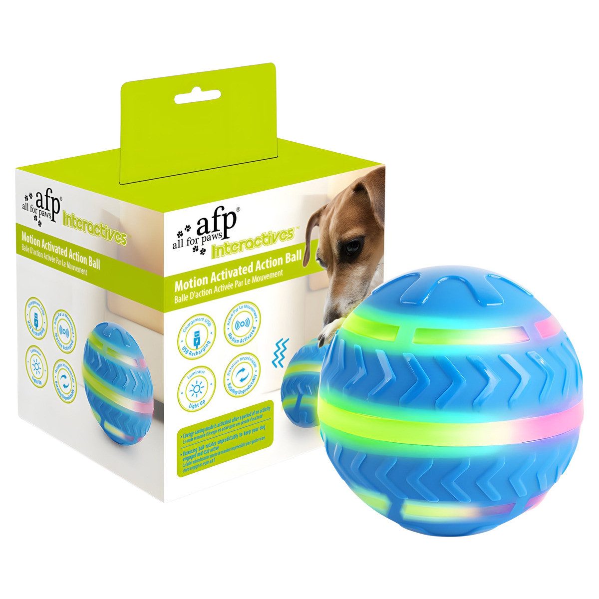 all for paws Tierball Hundespielzeug Interactive Bewegungsaktivierender Ball
