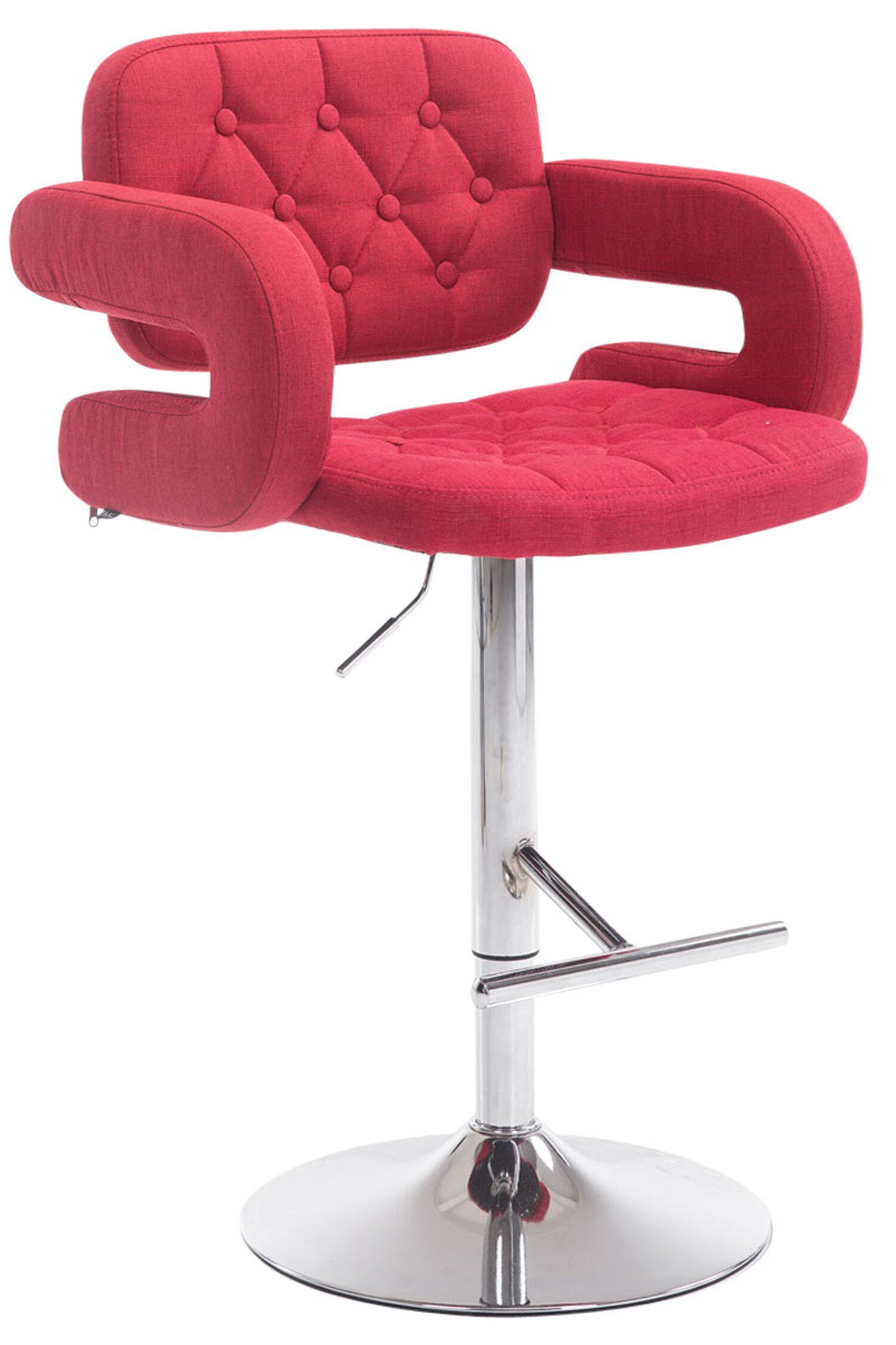 TPFLiving Barhocker Stoff (Barstuhl mit Rückenlehne günstig online kaufen