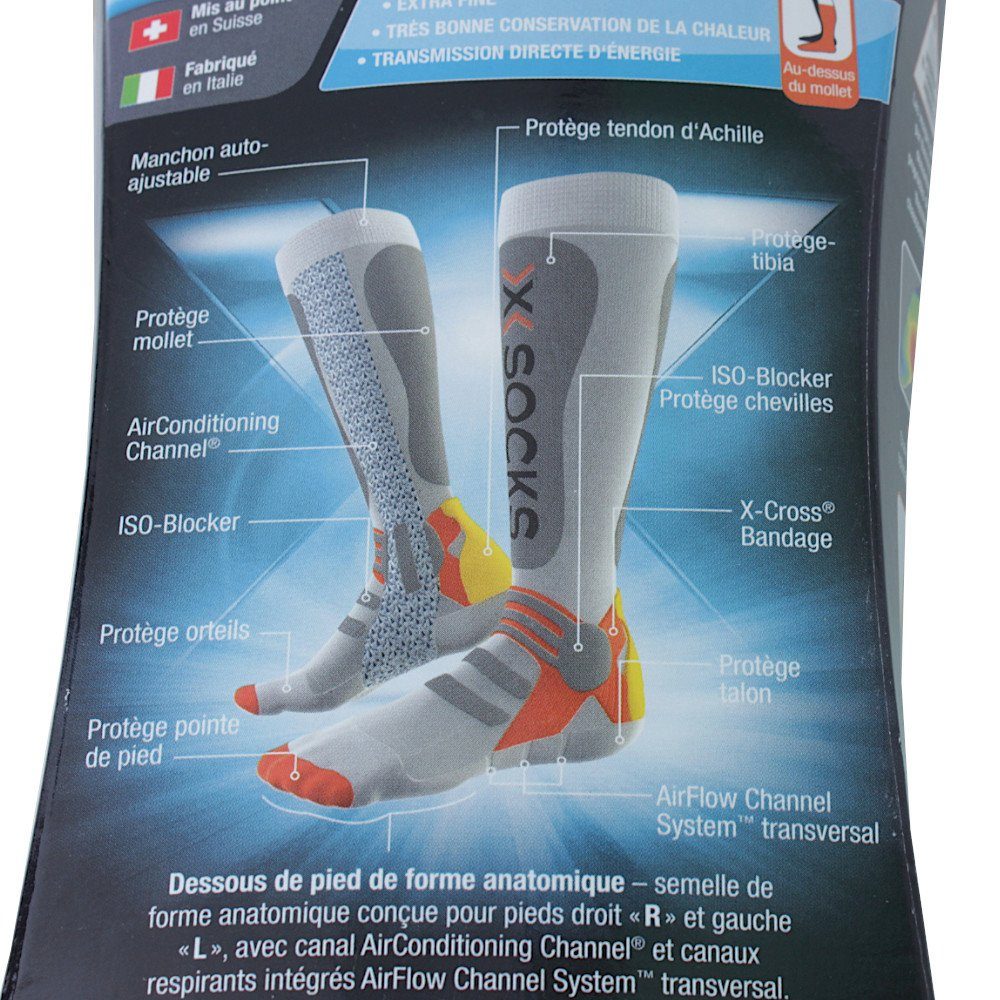 X-Socks Skisocken Ski All Round Wintersocken Snowboardsocken Tourensocken gepolsterte Dämpfungszonen, feuchtigkeitsregulierend