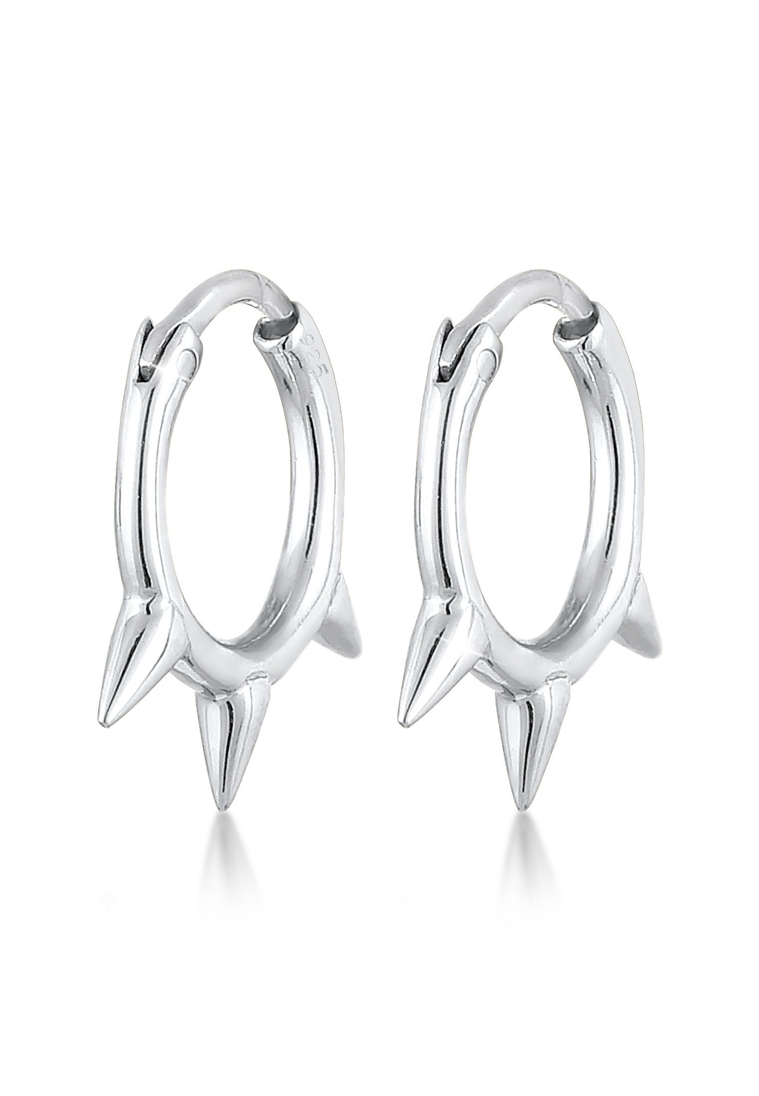 Elli Paar Creolen Creolen Spikes Trend Must-Have Blogger 925 Silber