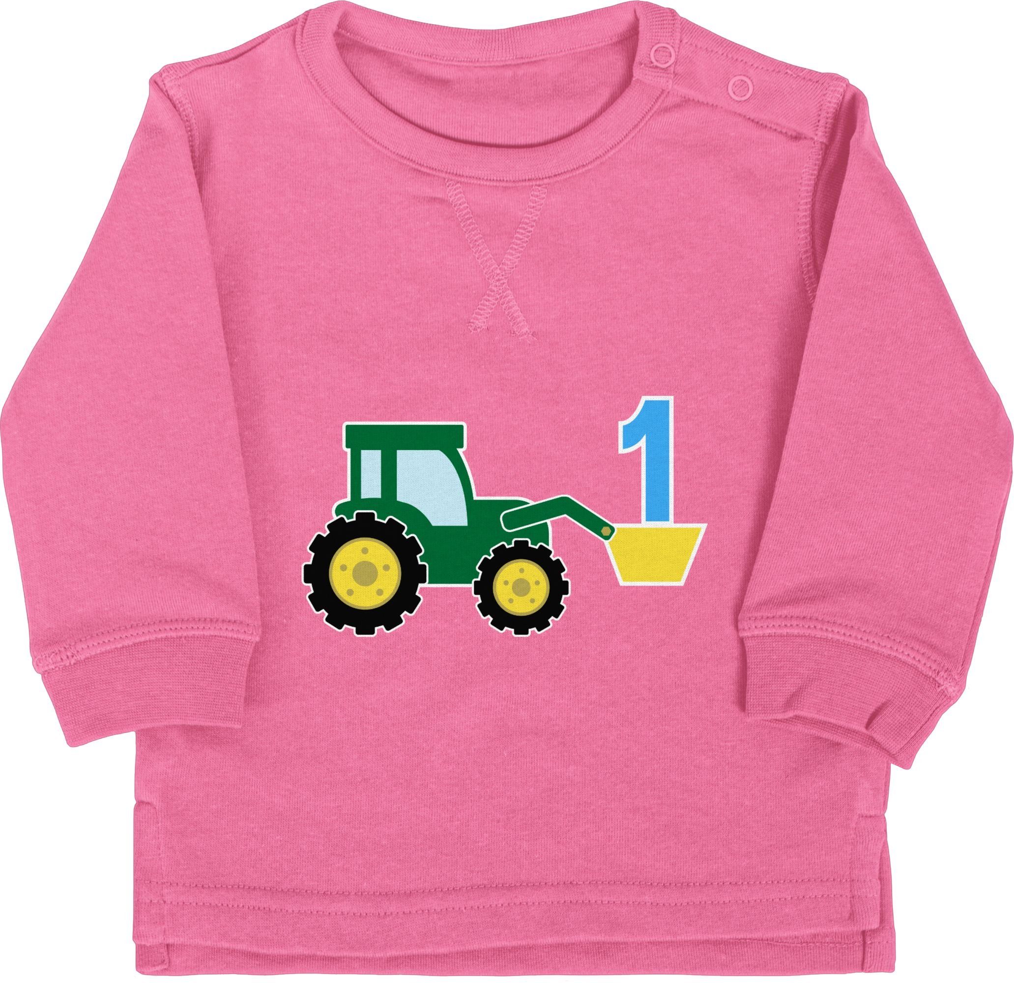 Shirtracer Sweatshirt 3 Geburtstag Traktor Pink Ernster 1