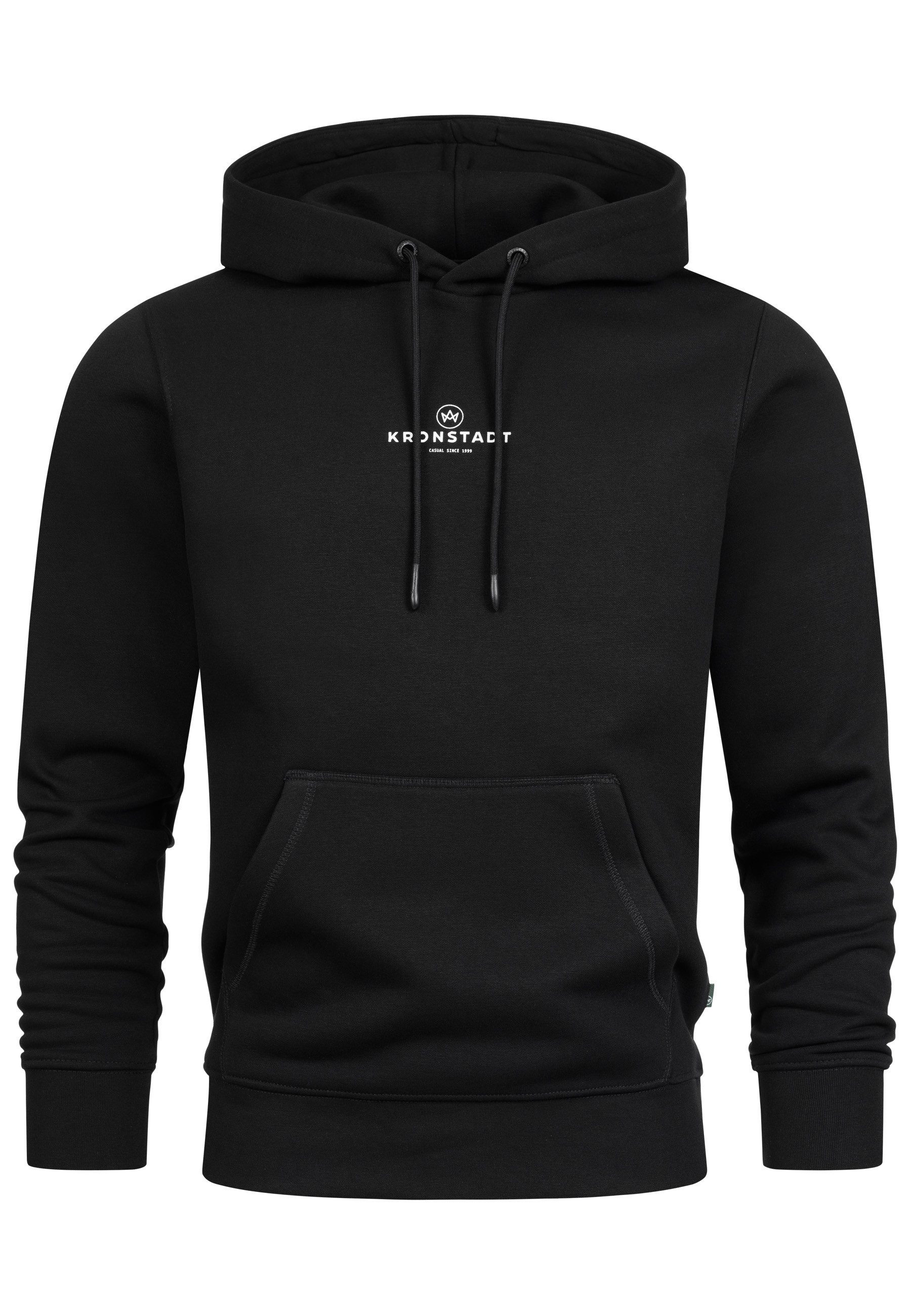 Kronstadt Hoodie Herren KSLars Printhoodie Herrenpullover Kapuze (Sweatshirt) Hoodie mit dezentem Logoprint auf der Brust