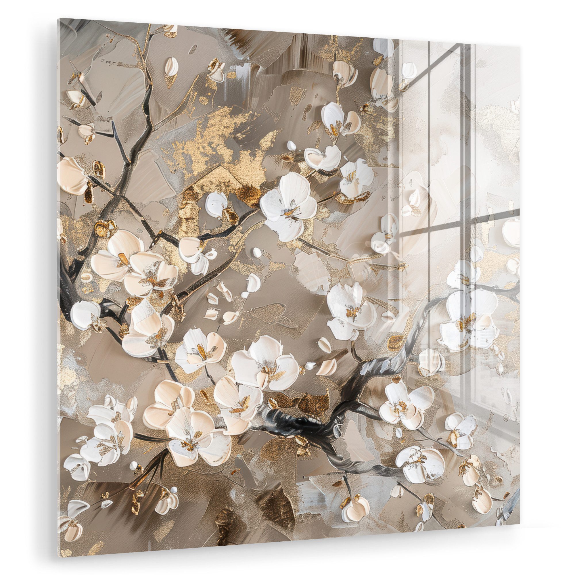 MuchoWow Acrylglasbild Blumen - Weiß - günstig online kaufen