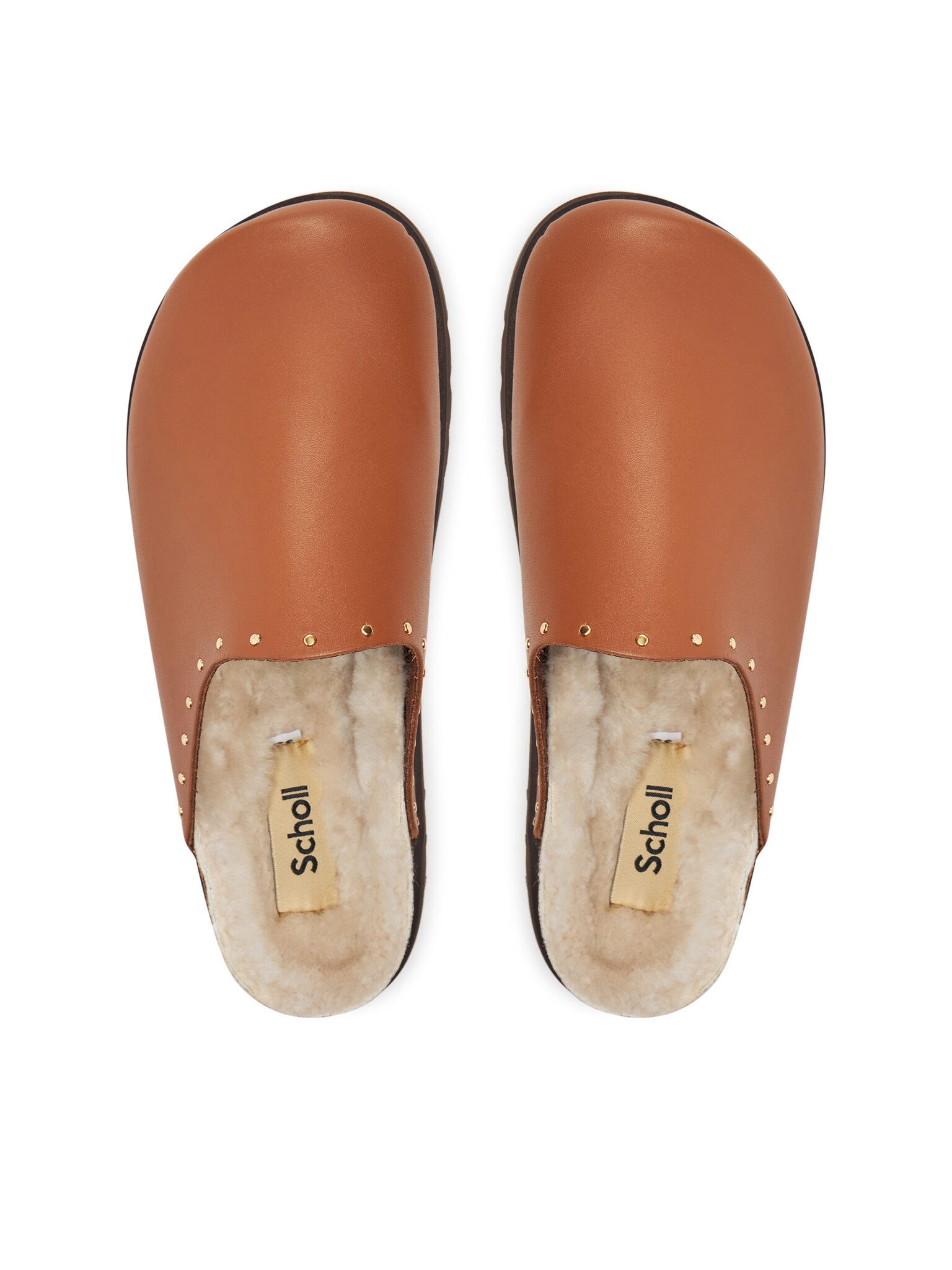 Scholl Мулы Fae Studs F30938 Braun Pantolette