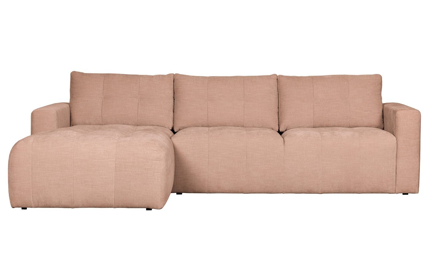 vtwonen Ecksofa Longchair-Sofa Bar Links - Stoff Pink, freistellbar