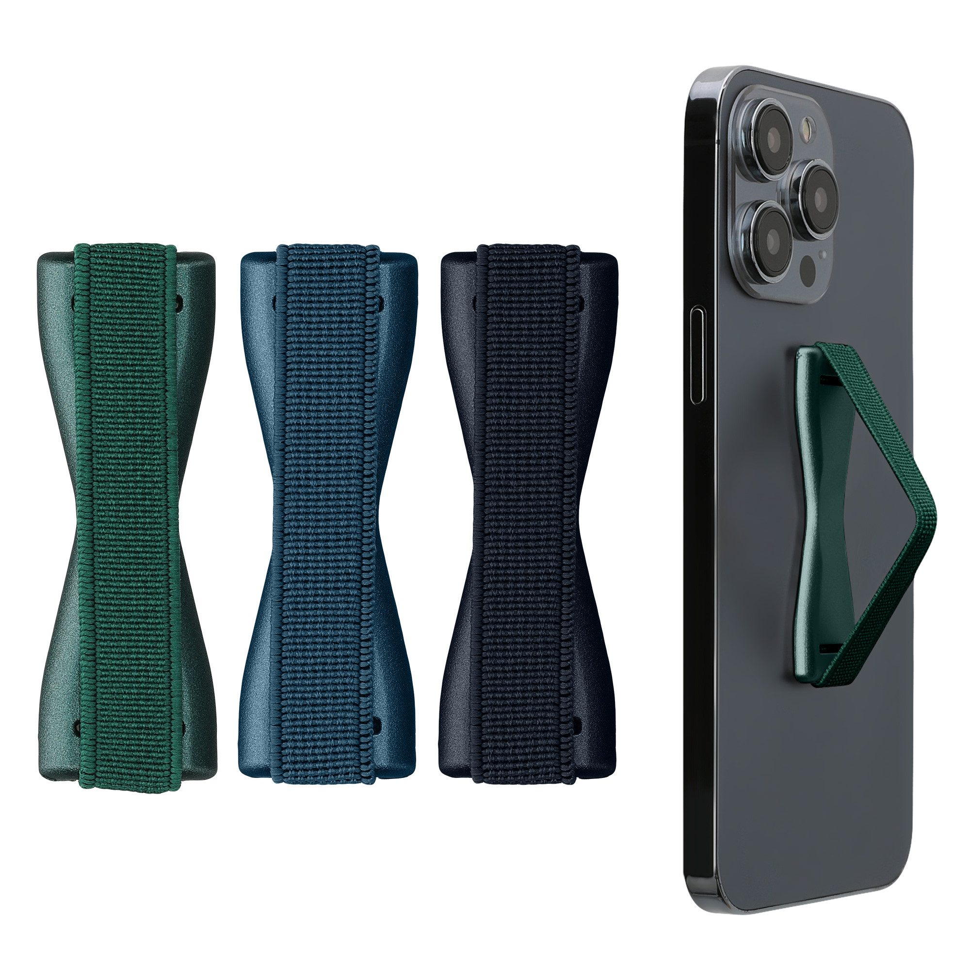 kwmobile Popsockets Smartphone Fingerhalter 3 Set, (3-tlg., Handy Halter Griff Halterung Einhandbedienung - 3x Handyhalter)