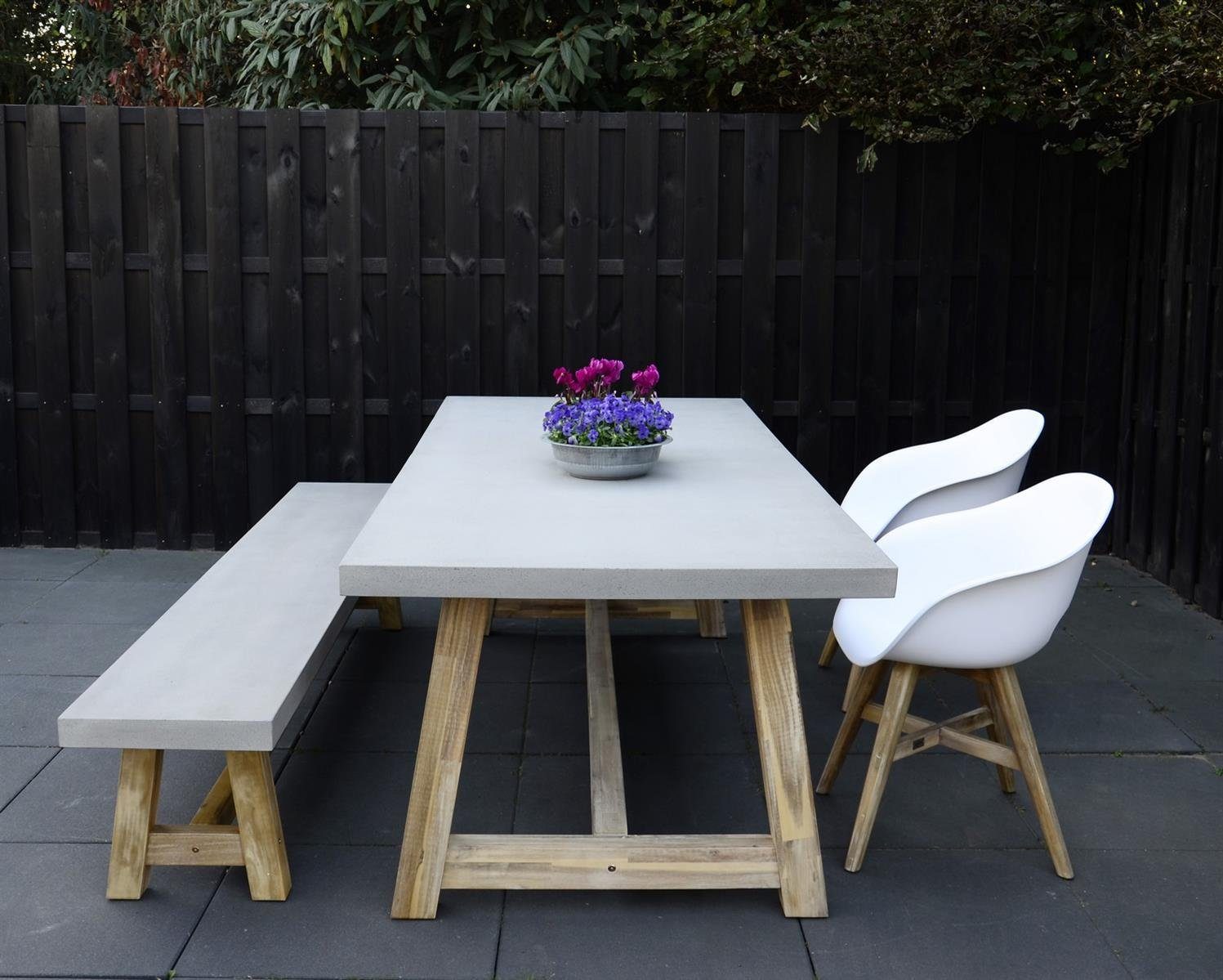 Lesli Living Gartenbank Lesli Living Gartenbank Bank "Judy" Betonoptik 180x40cm
