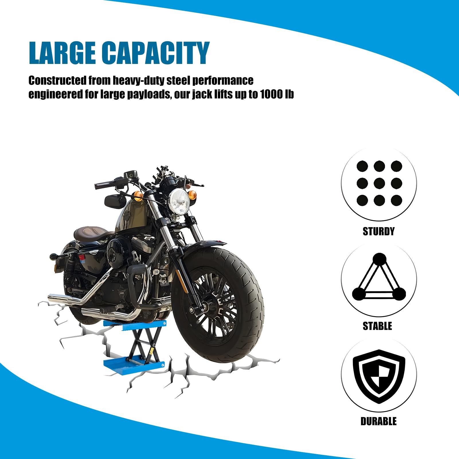 Youyijia Motorradheber Motorradheber 500kg Reparatur Hebebühne Motorradhebebühne
