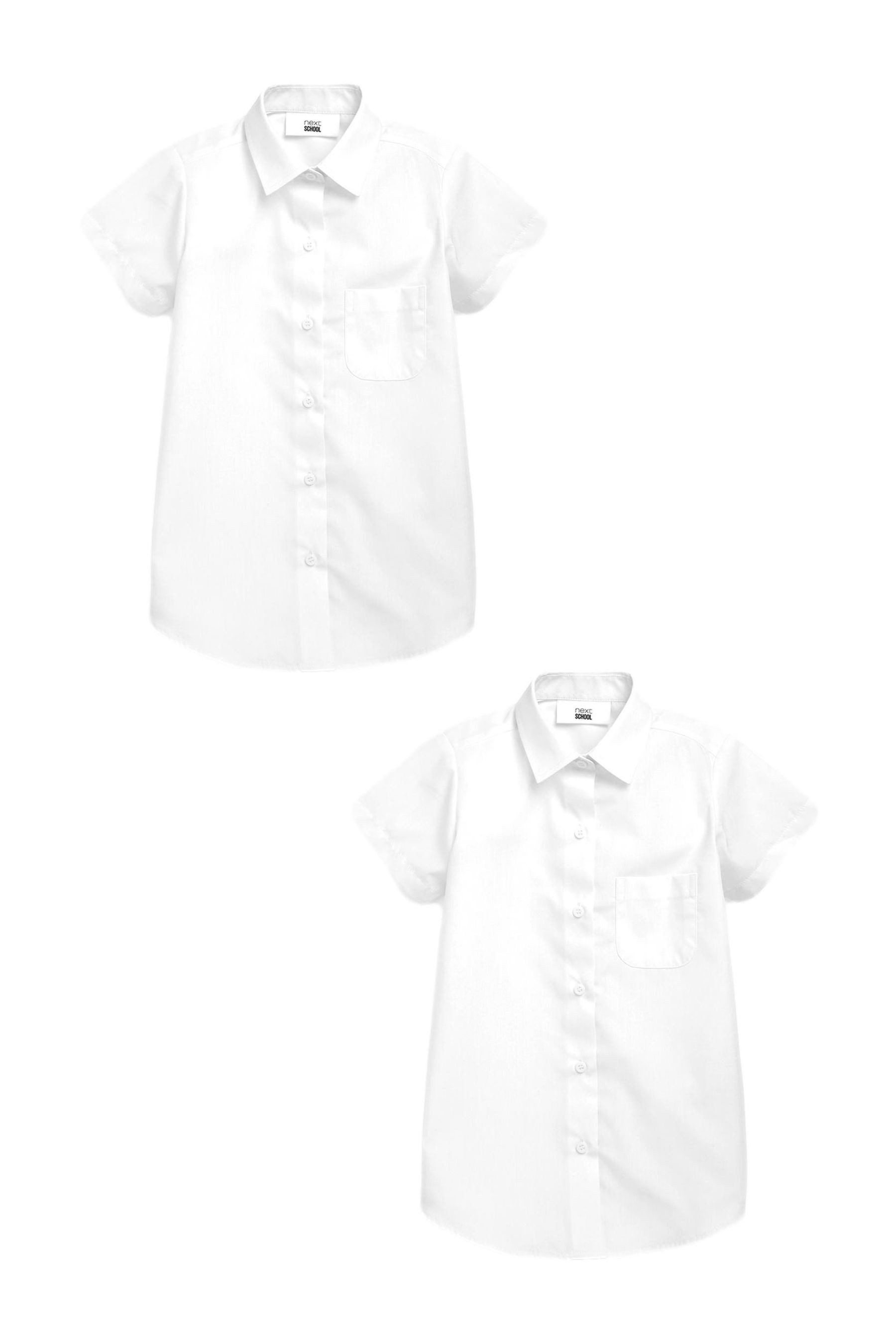 Next Kurzarmbluse Kurzarmhemden (3-17 Jahre) - Slim Fit, 2er-Pack (2-tlg)