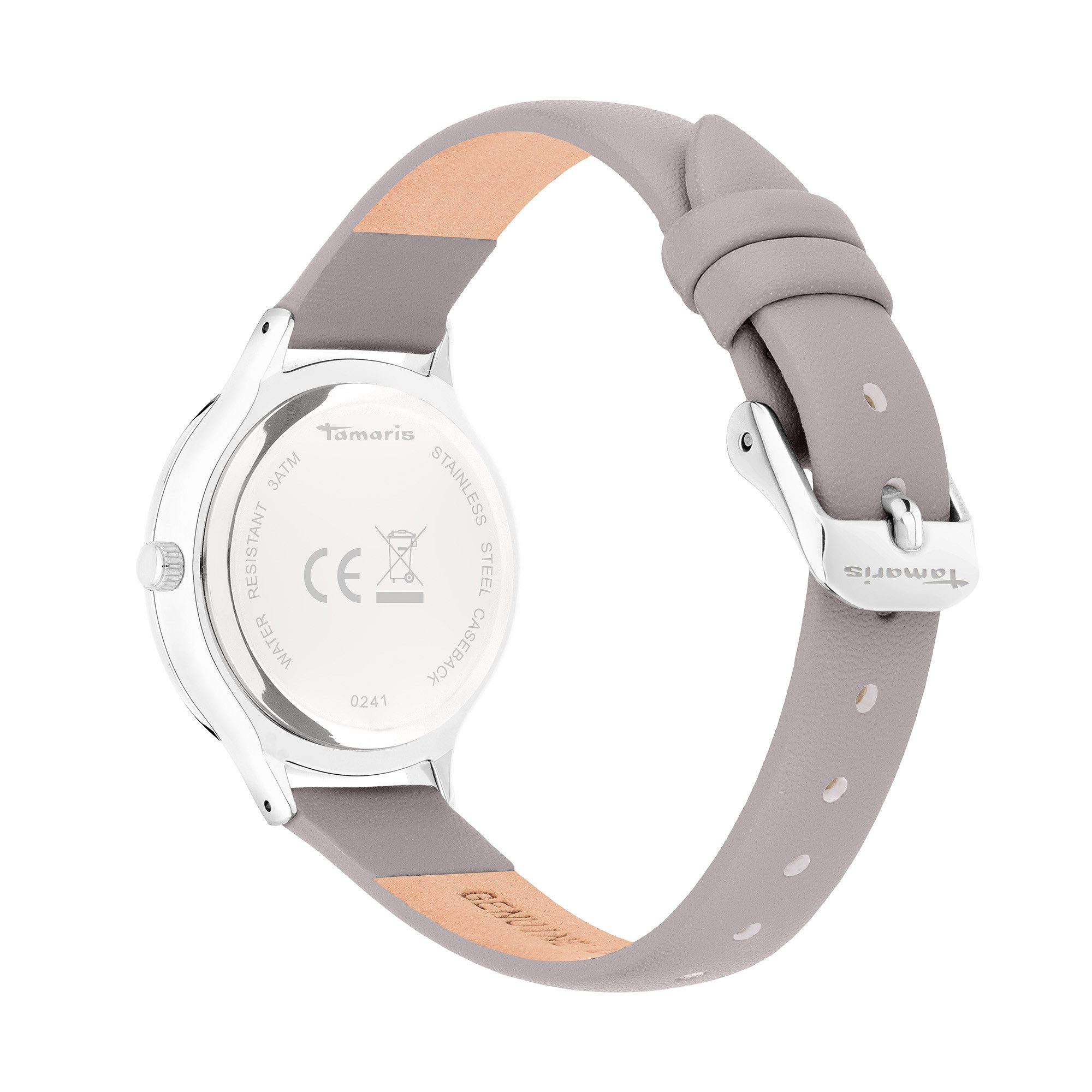 Tamaris Quarzuhr Life Tree TT-0241-LQ, Armbanduhr, Damenuhr, Lederarmband, analog, Glassteine