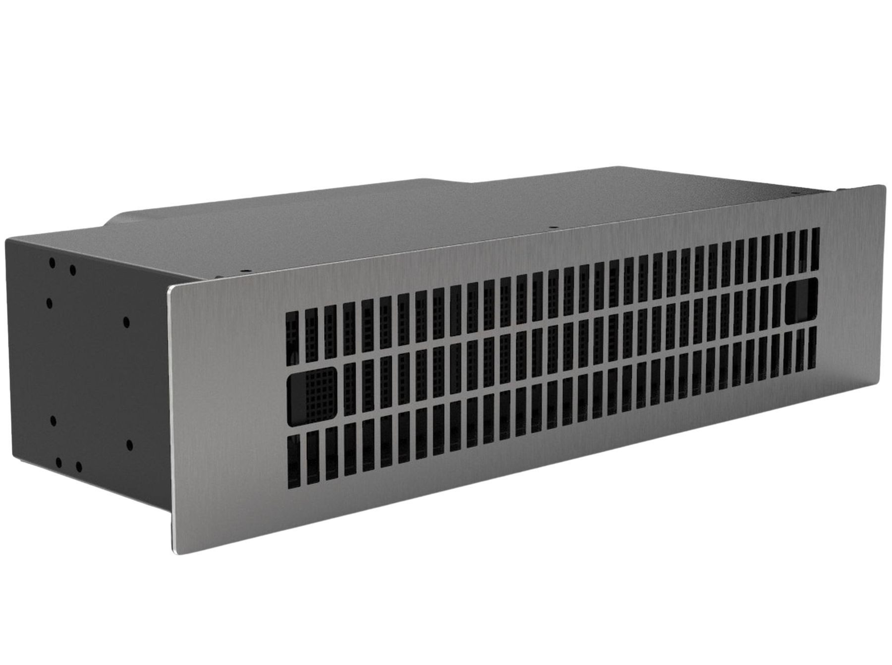 Wallair Montagezubehör Dunstabzugshaube Flachkanal 175x80mm Edelstahl Sockelgitter Lüftungsgitter Downdraft (1 St)
