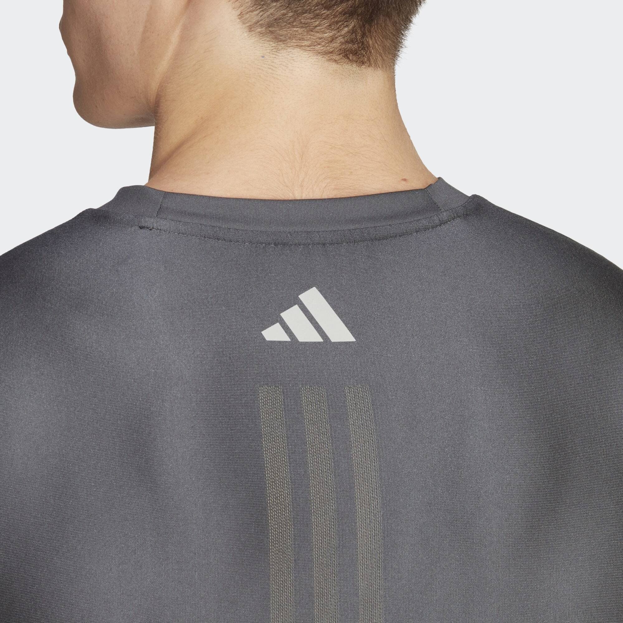 Performance VIS-TECH Six TRAINING Grey Funktionsshirt adidas HIIT LONGSLEEVE