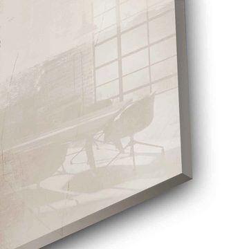 DOTCOMCANVAS® Acrylglasbild Country Stroll - Acrylglas, Acrylglasbild beige braun moderne abstrakte Kunst Druck Wandbild