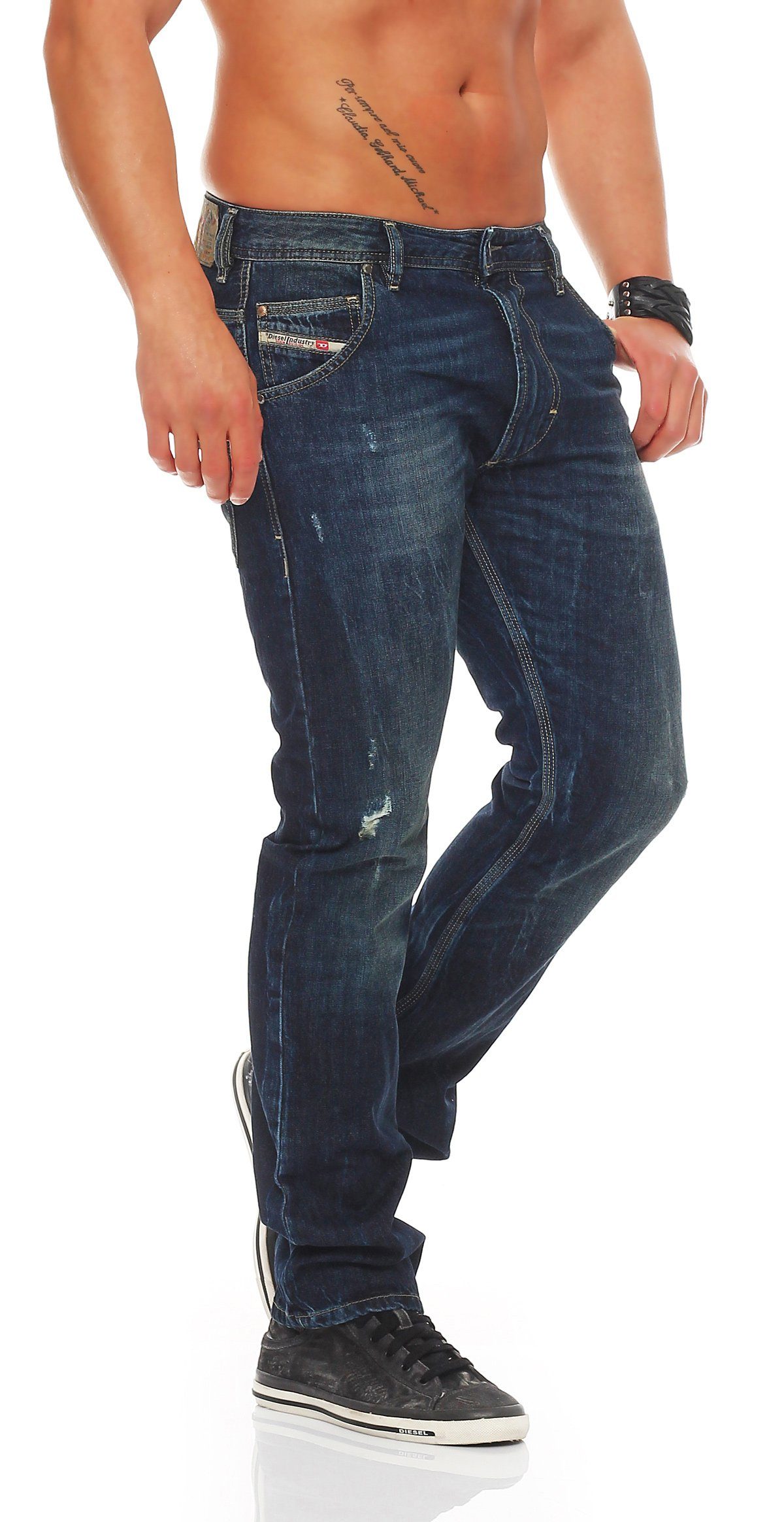Style, Länge: Wash, 32 KROOLEY Herren 5-Pocket-Jeans Diesel - Jeans Diesel Dark 0R0LM Pocket inch 5