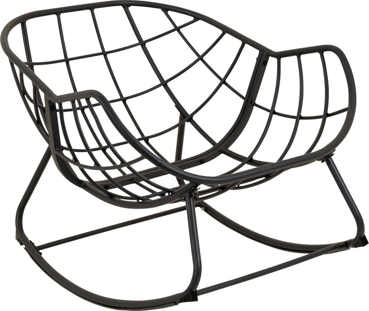 Lesli Living Schaukelstuhl Schaukelstuhl Relax-Stuhl Gartenstuhl oliv schwarz