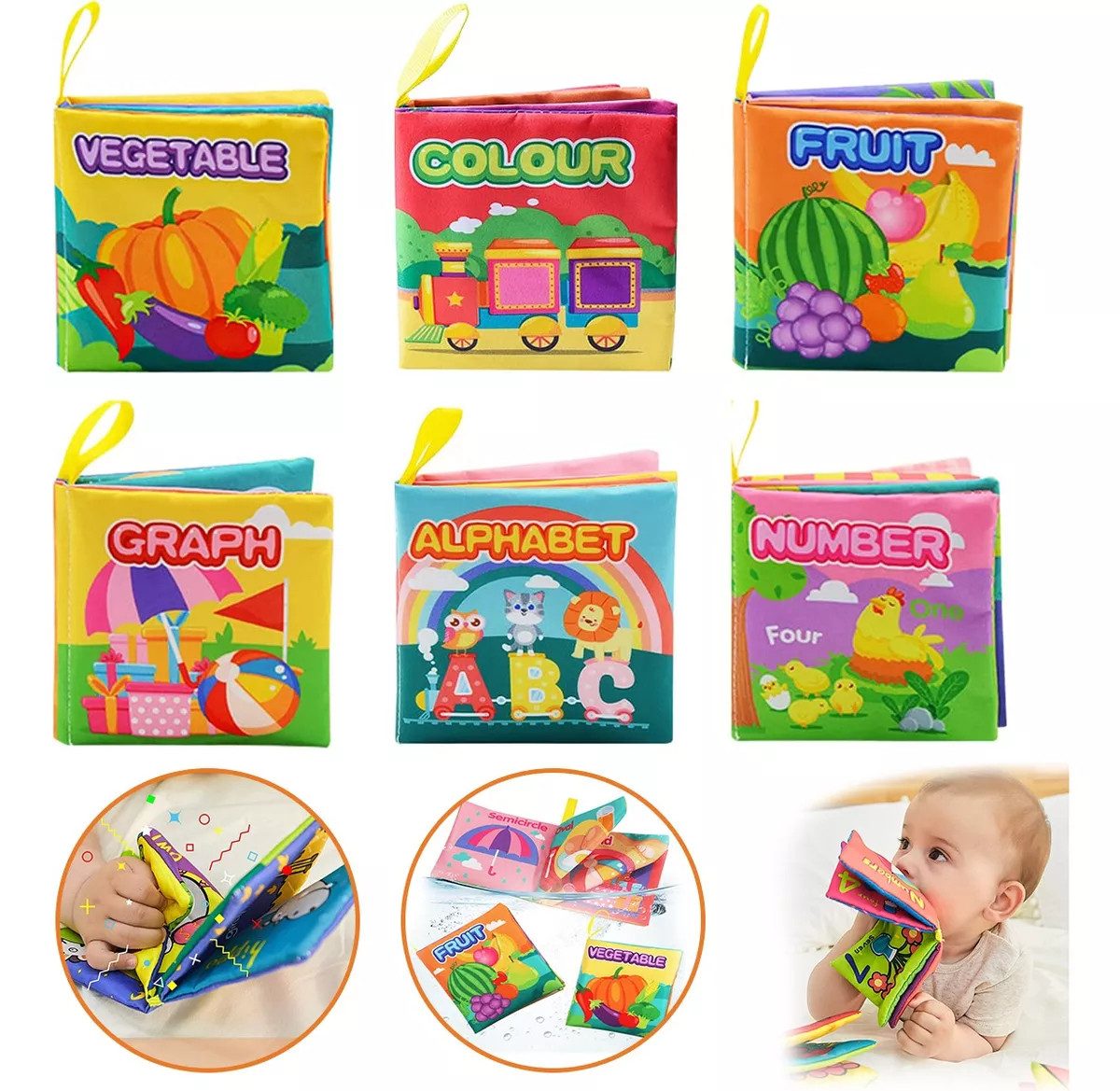 ZEUOPQ Stoffbuch Baby-Stoffbücher Greifspielzeug Baby Stoffbuch günstig online kaufen