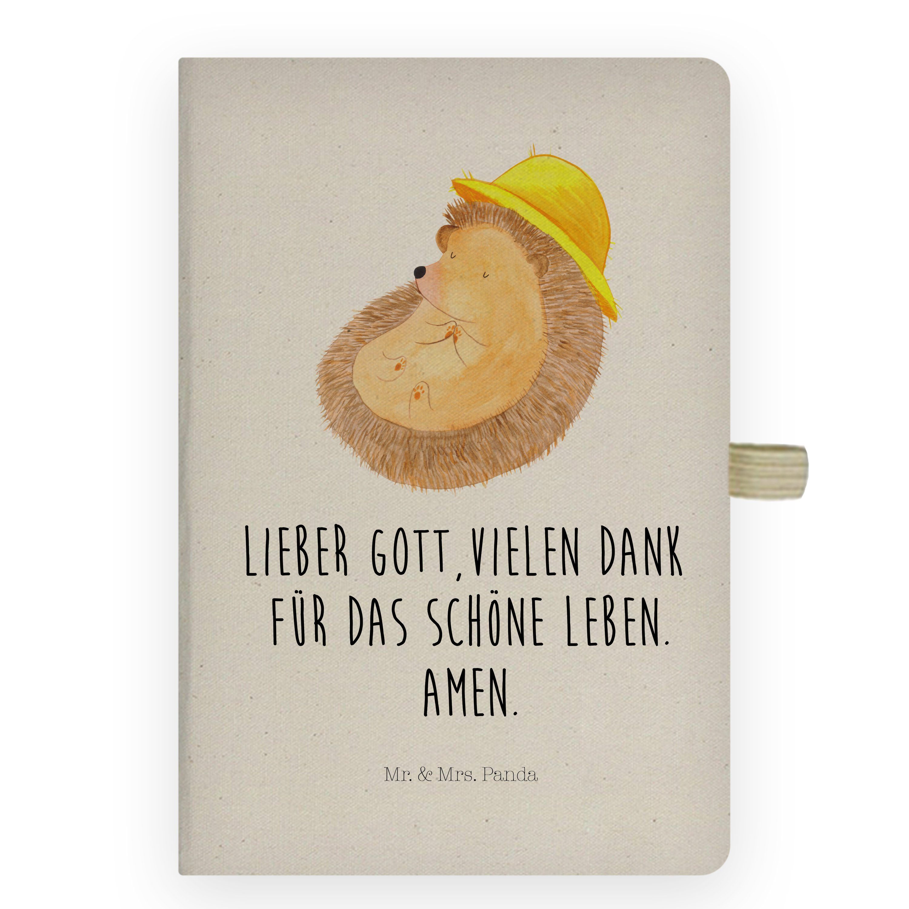Mr. & Mrs. Panda Notizbuch »Igel betet Transparent Geschenk