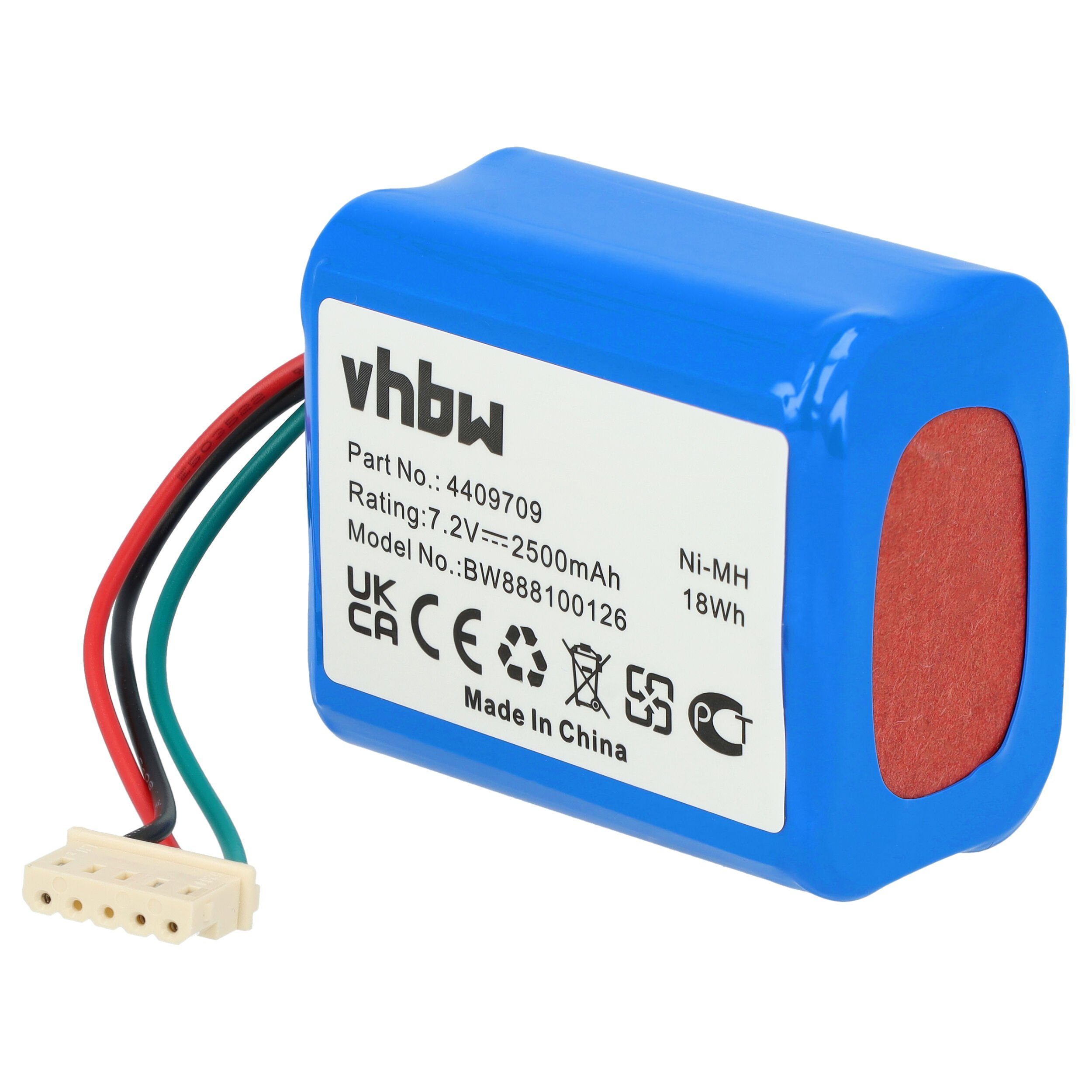 vhbw kompatibel 5200c mit 2500 mAh Plus (7,2 5200, NiMH V) Mint Staubsauger-Akku iRobot