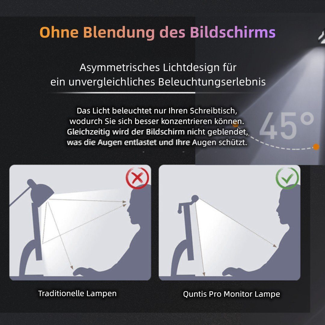 Quntis LED Schreibtischlampe 52cm PRO Bildschirmlampe günstig online kaufen