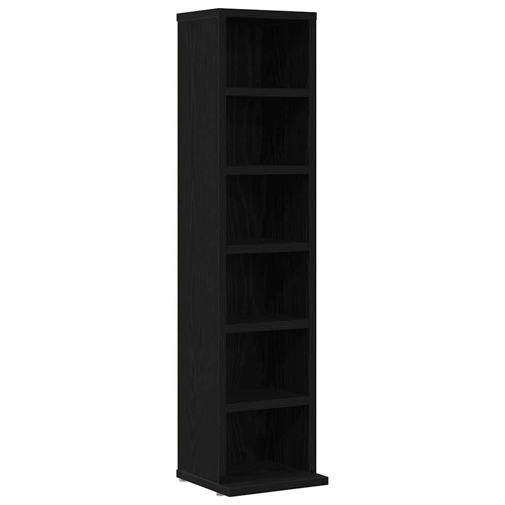 vidaXL CD-Regal CD-Schrank Schwarz Eichen-Optik 21x20x88 cm Holzwerkstoff, günstig online kaufen