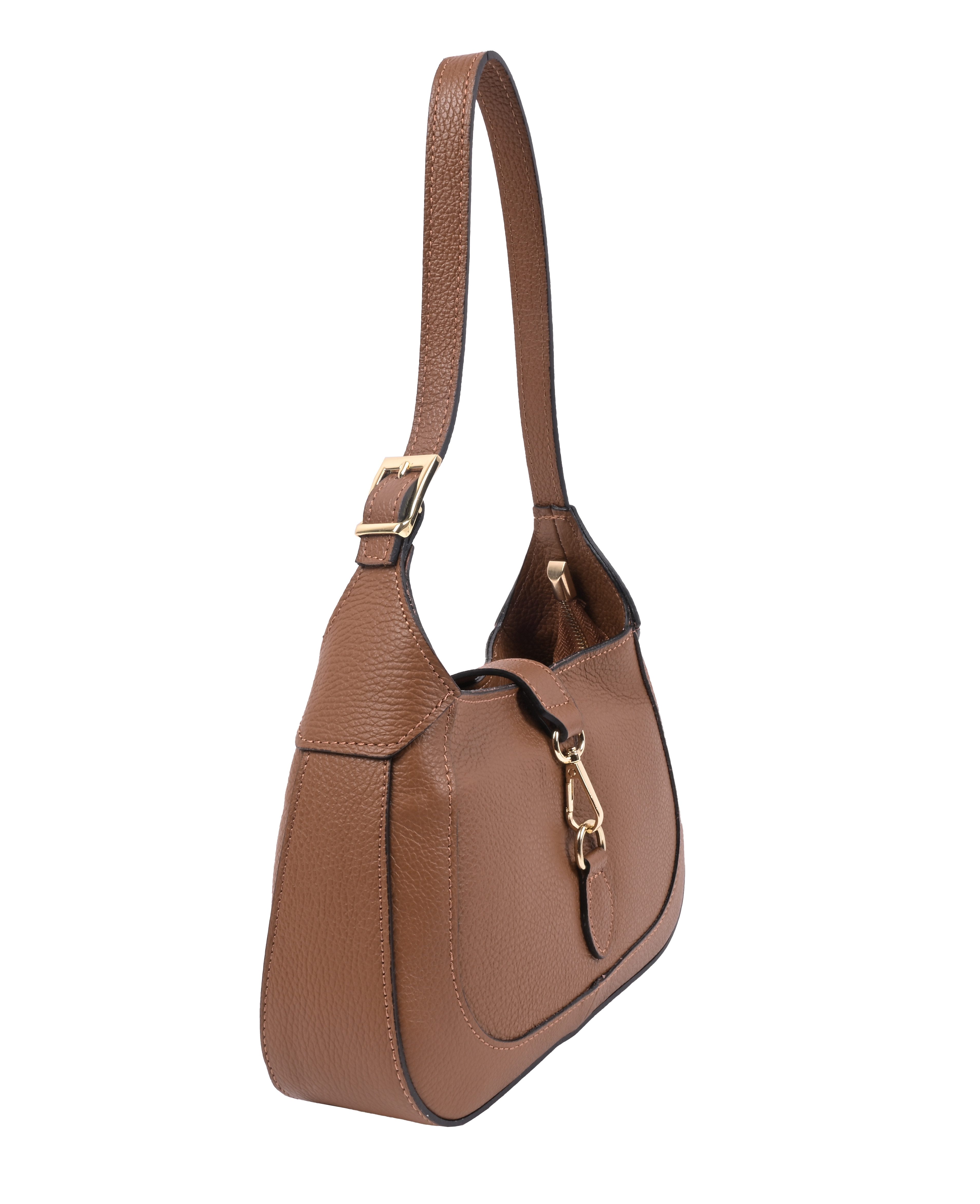 Goodman Design Schultertasche Echtledertasche – Italienische Handwerkskunst in zeitlosem Design, Hochwertiges Echtleder – langlebig, edel und angenehm im Griff