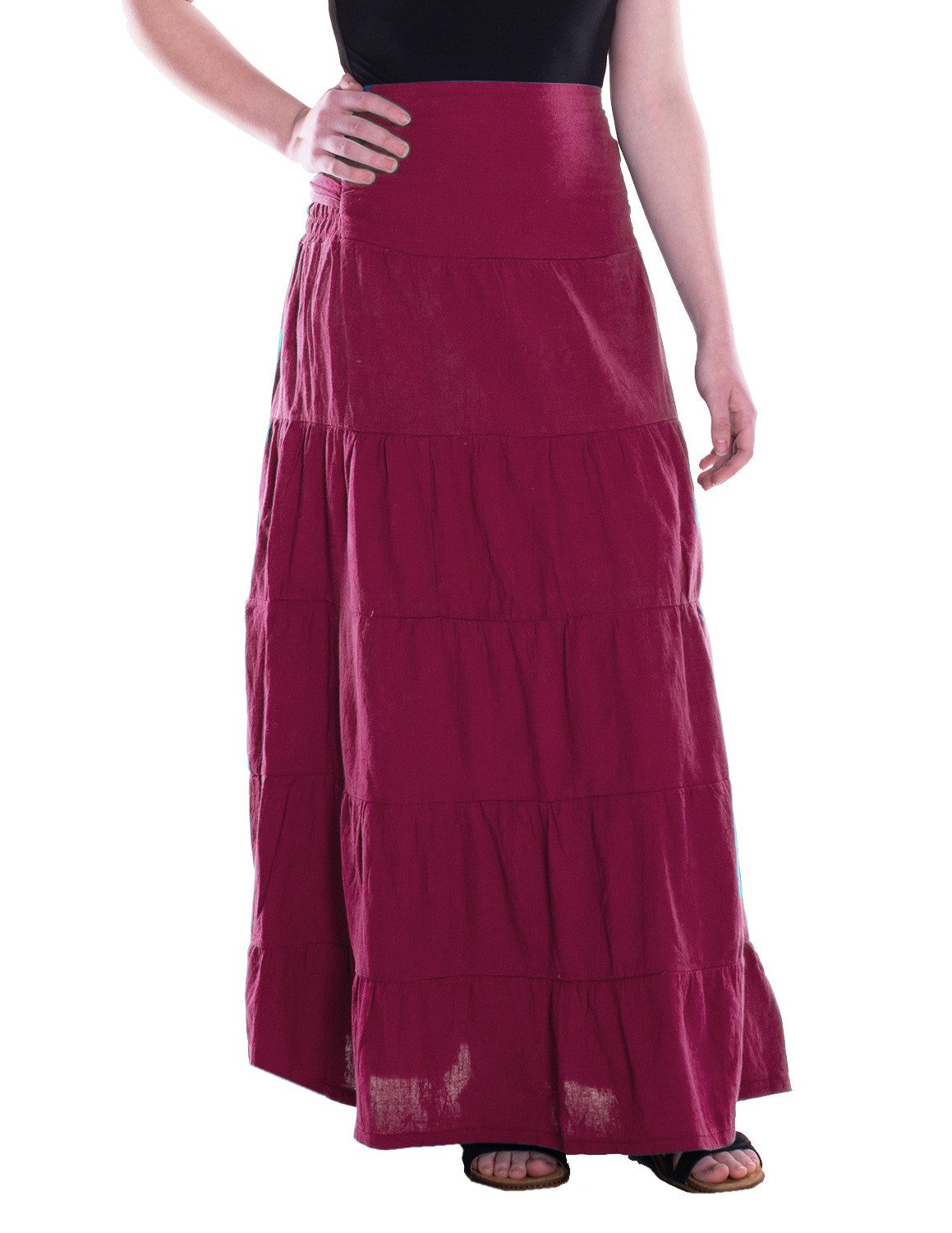 Vishes Maxirock Damen Maxi-Rock Baumwolle Vintage, günstig online kaufen