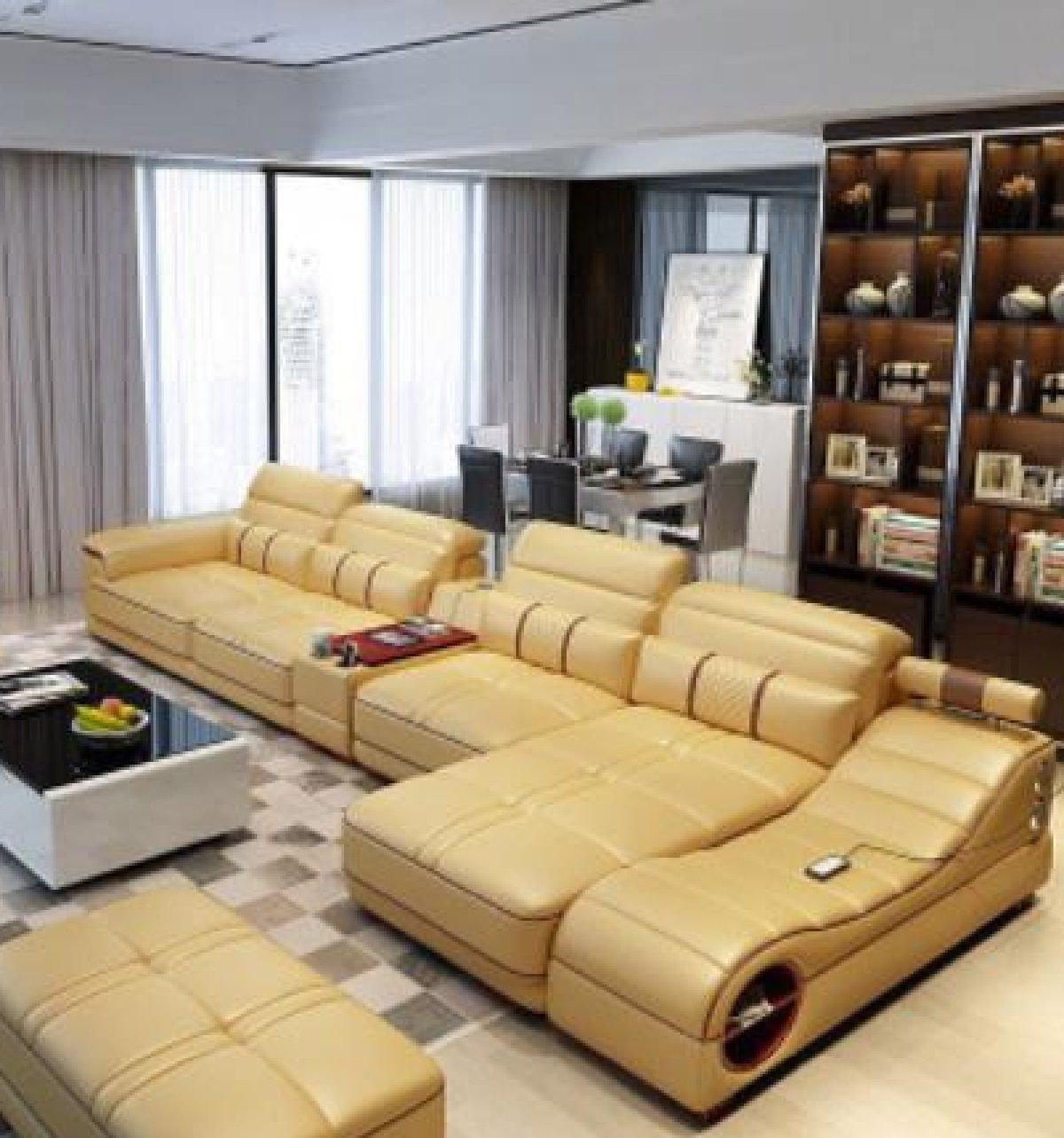 JVmoebel Ecksofa, Wohnlandschaft Luxus Sofa Couch Ecksofa L-form Polster Modern Relax Beige