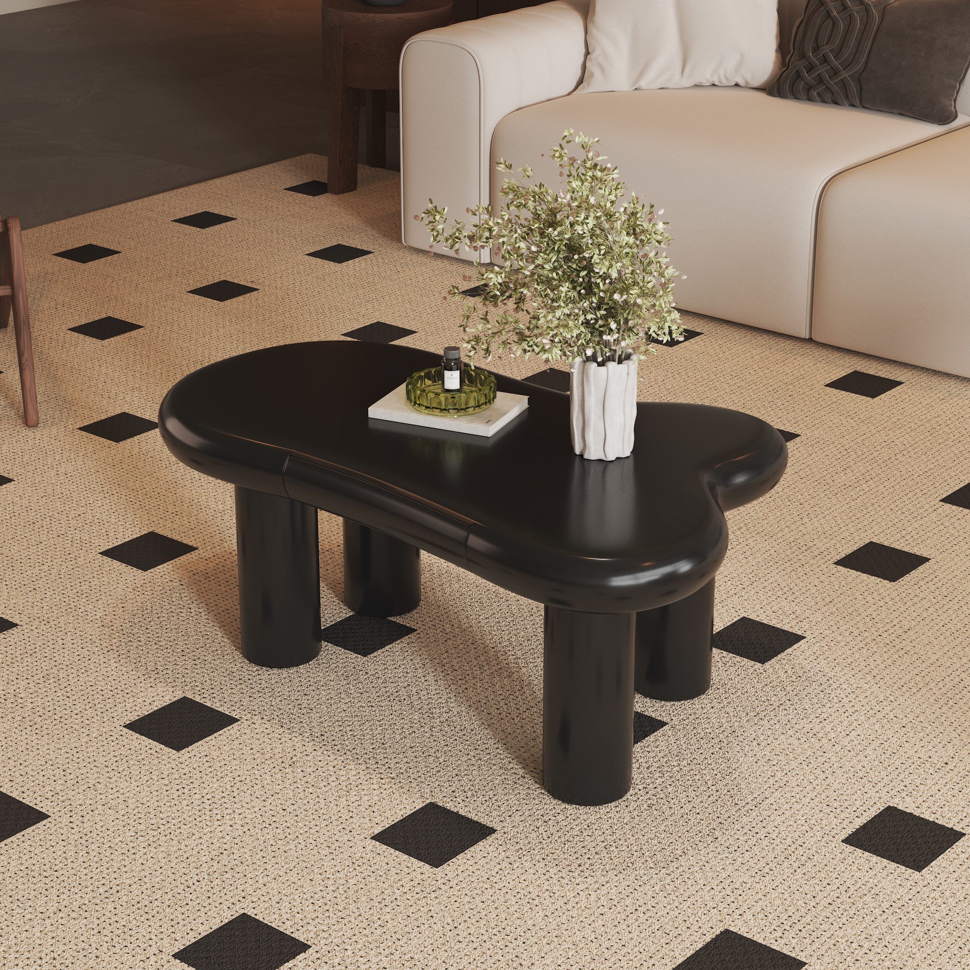 Merax Couchtisch Wolke (98x65,5x40 cm, 1-St), Beistelltisch Scandi Wohnzimm günstig online kaufen