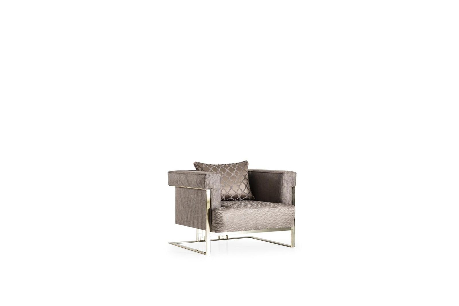 JVmoebel Sessel Sessel Beige Wohnzimmer Sitzer 1 Design Elegantes Möbel Modern Schön
