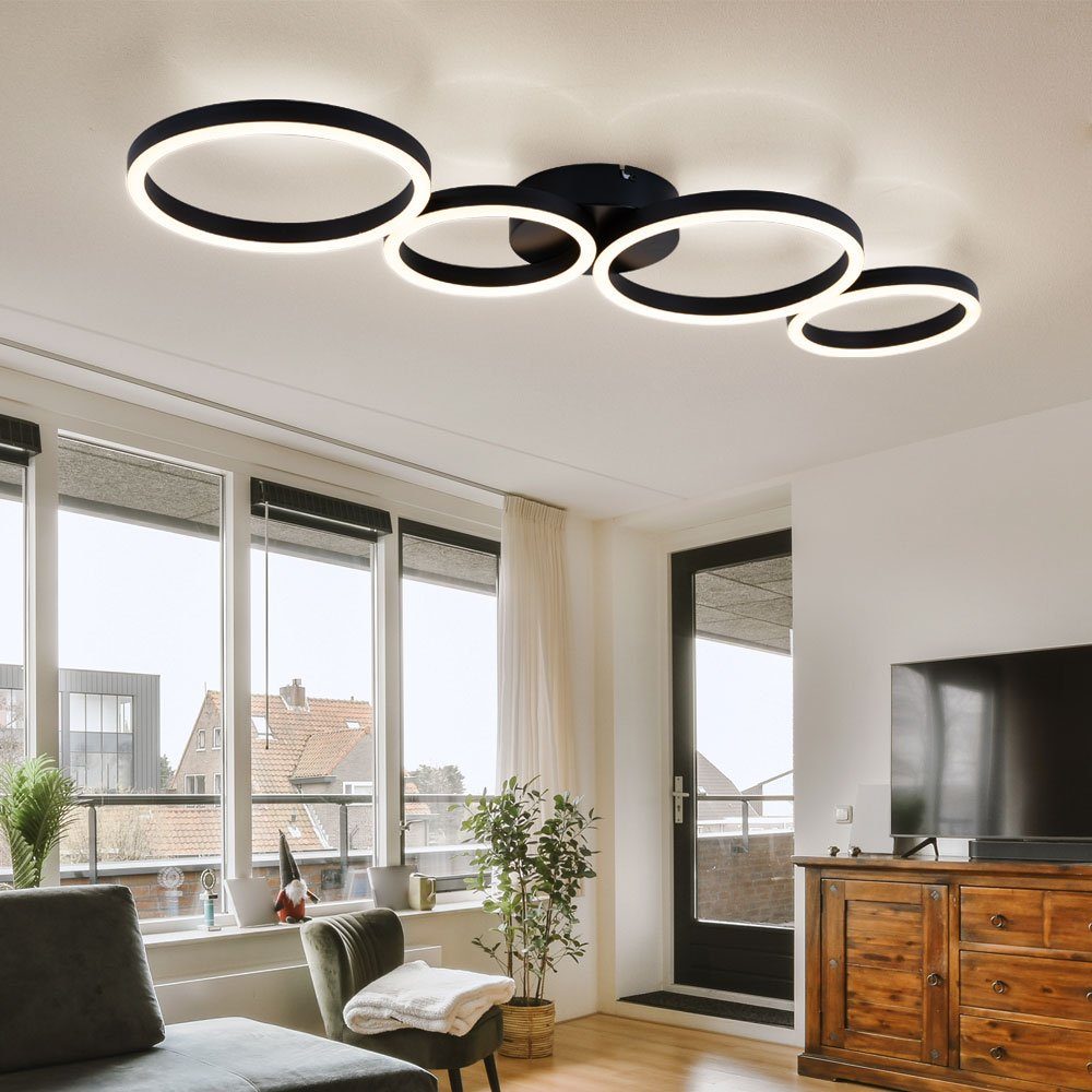 Deckenleuchte, fest Wohnzimmerlampe LED LED modern verbaut, LED LED-Leuchtmittel Deckenleuchte Esszimmer etc-shop Warmweiß, Deckenlampe