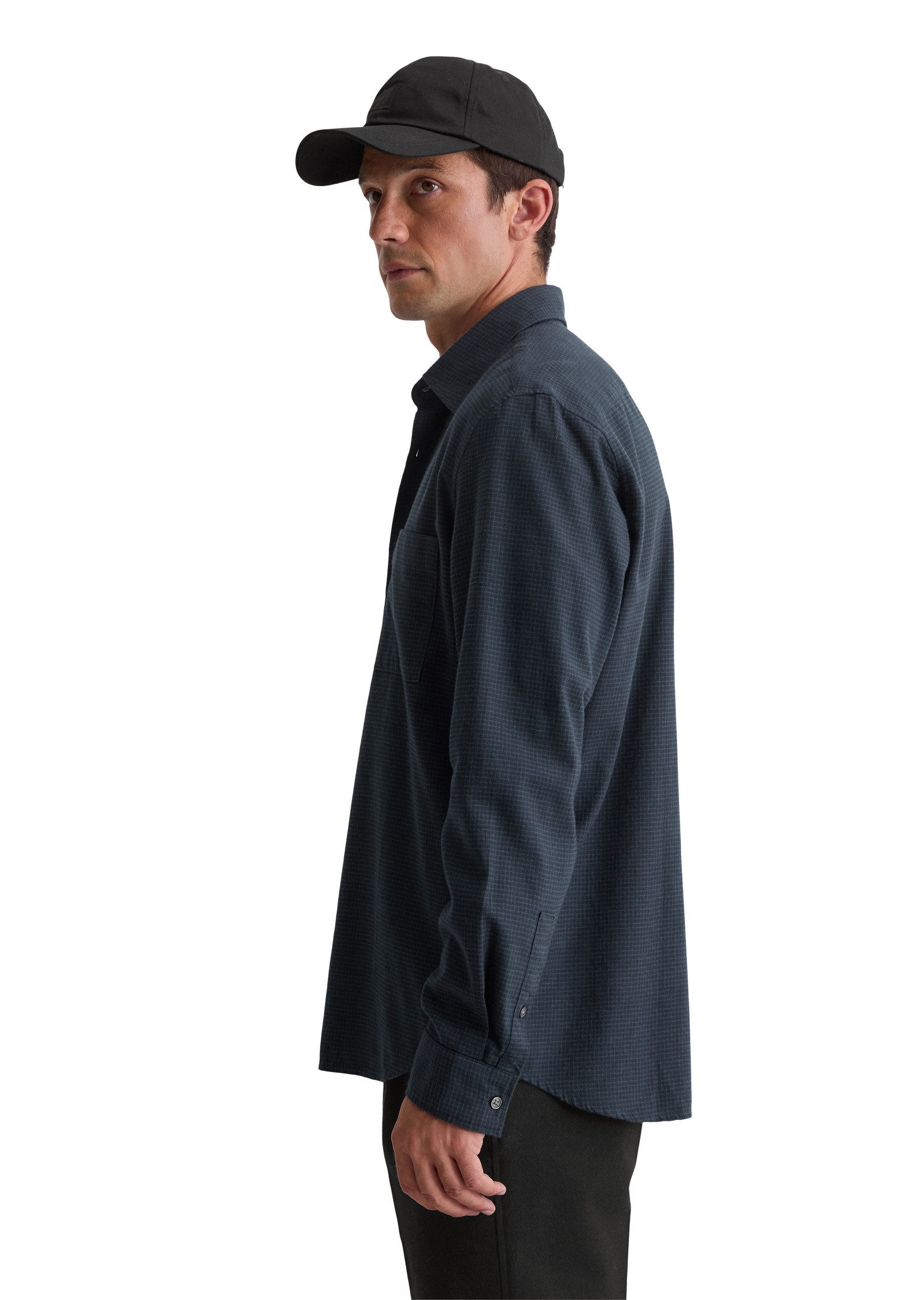 Marc O'Polo Langarmhemd aus leichtem Bio-Baumwoll-Flanell günstig online kaufen