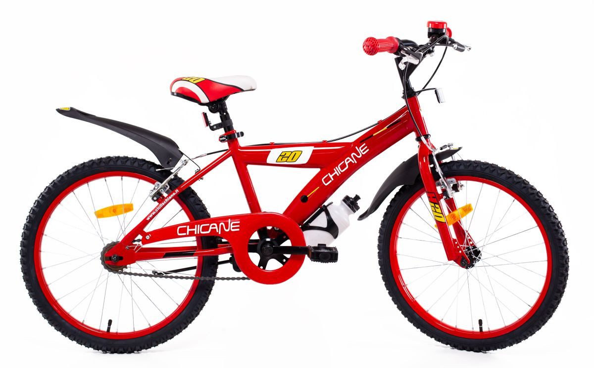 T&Y Trade Kinderfahrrad 20 Zoll Kinder Jungen Fahrrad Jungenfahrrad Kinderfahrrad Chicane Rot, 1 Gang, Seitenständer, Schutzbleche, Trinkflasche, Klingel