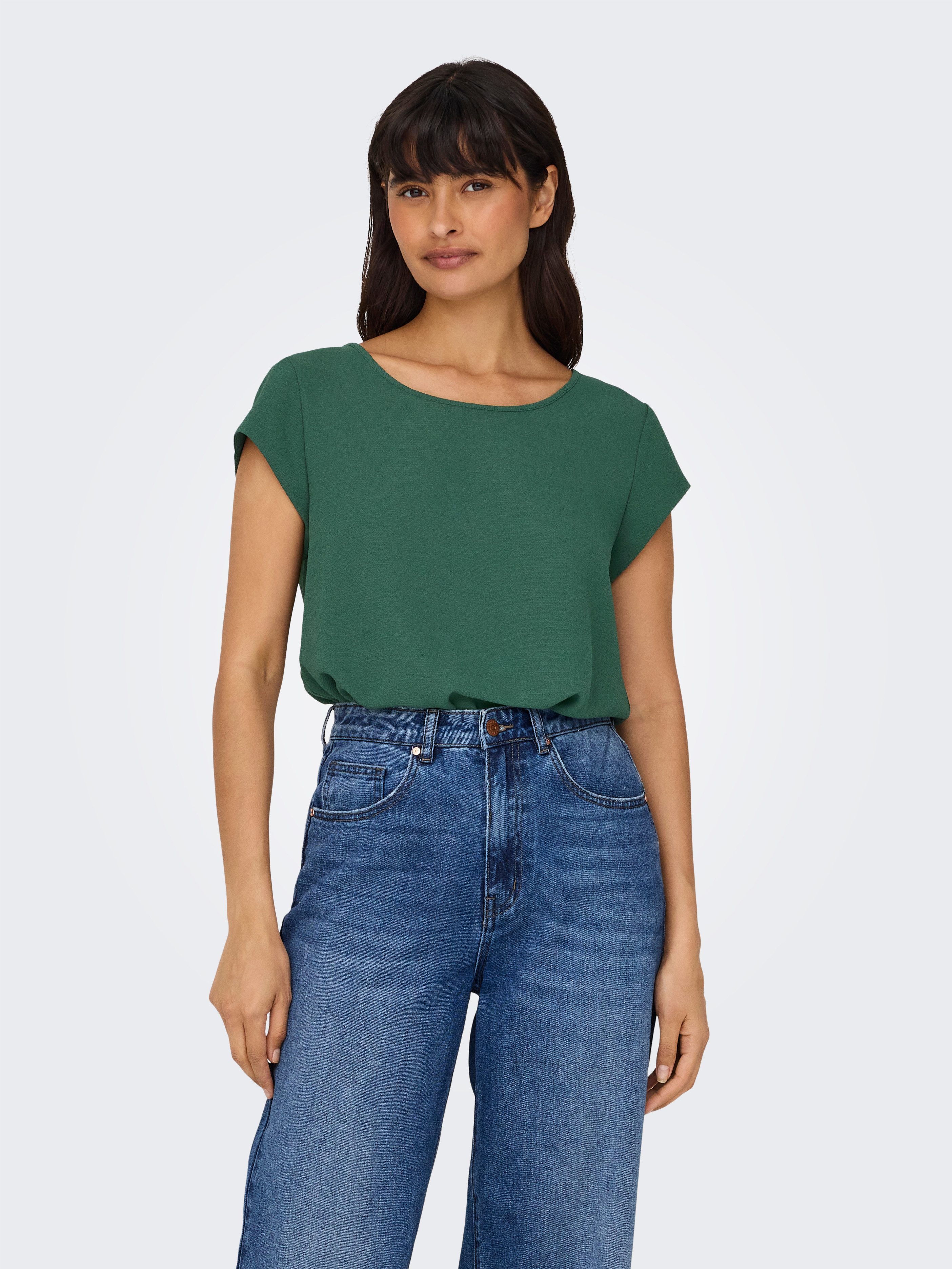 ONLY Kurzarmbluse ONLVIC S/S SOLID TOP günstig online kaufen