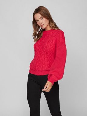 Vila Strickpullover VICHINTI O-NECK CABLE KNIT TOP/SU-NOOS