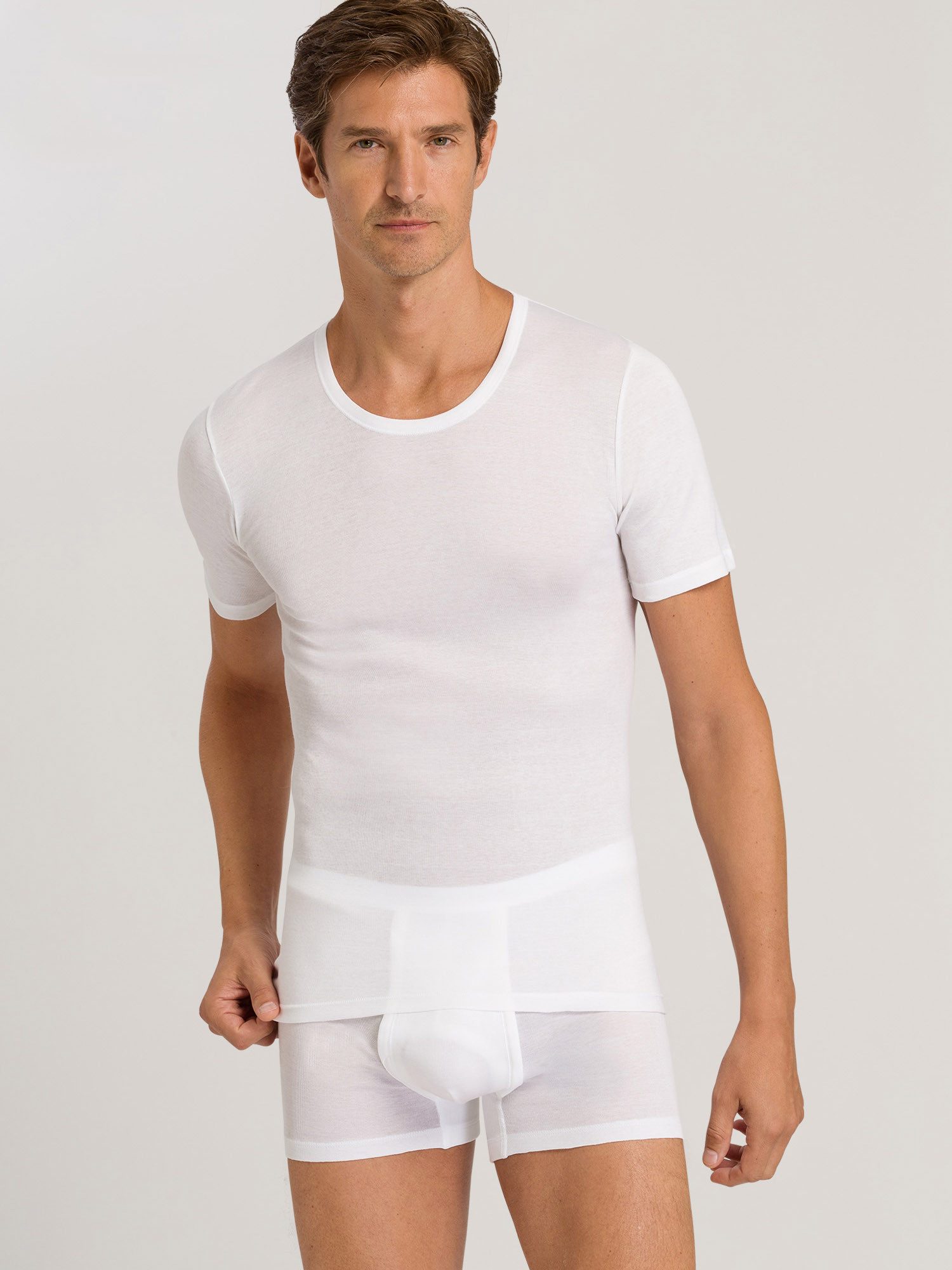 Hanro T-Shirt Cotton Pure unterziehshirt unterhemd kurzarm