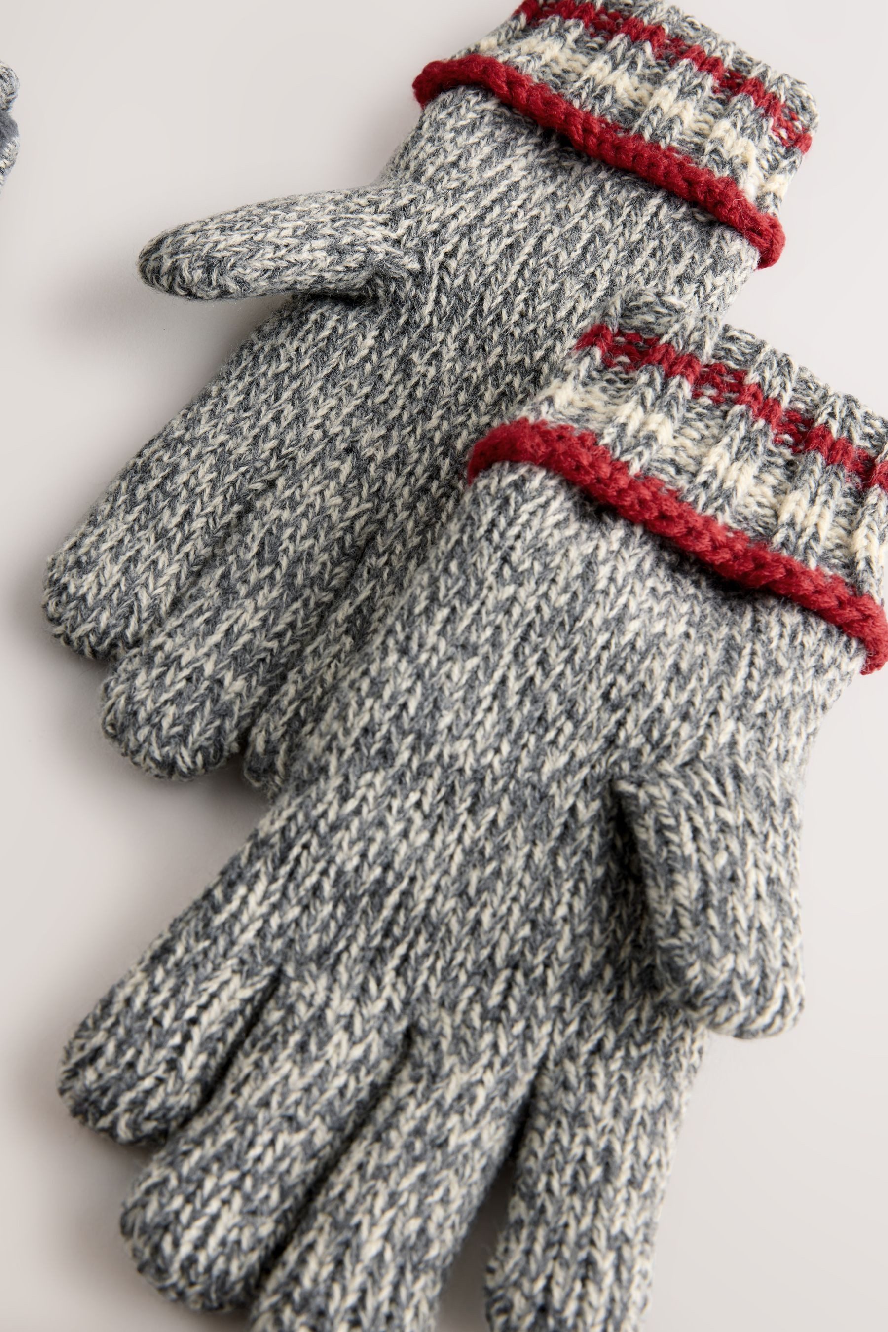 Next Bommelmütze Mütze, Schal und Handschuhe, 3er-Set (3-St)