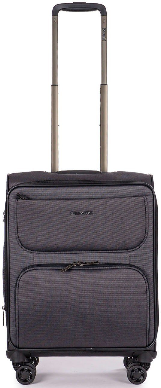 Stratic Weichgepäck-Trolley Bendigo Light + S, black, 4 Rollen, Handgepäck Reisekoffer Reisegepäck TSA-Zahlenschloss