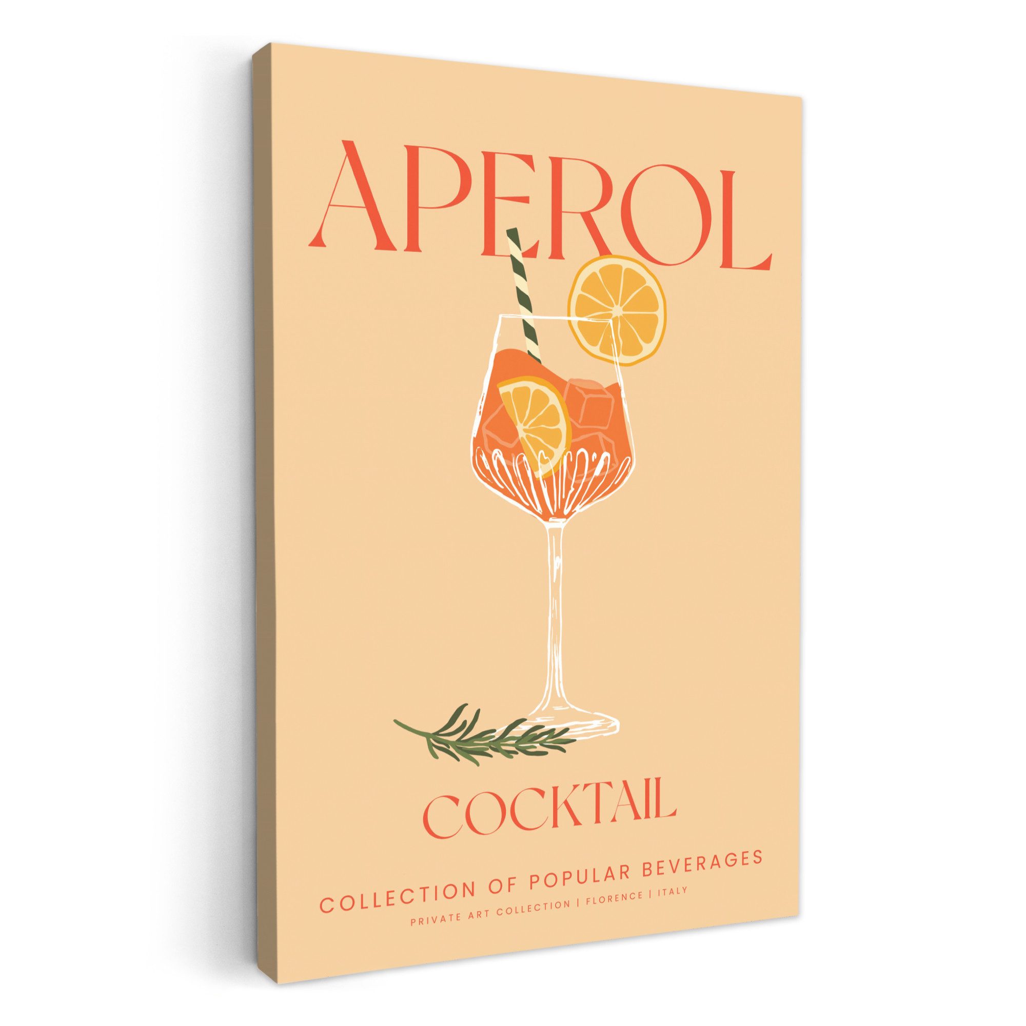 OneMillionCanvasses® Leinwandbild Cocktail - Aperol - Orange - Jahrgang, Fo günstig online kaufen
