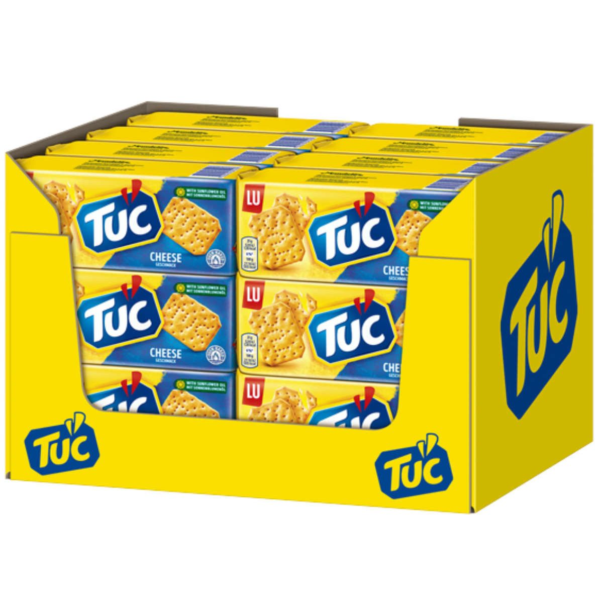 Tuc Knabberei, Tuc Cracker Cheese Snack Salzgebäck mit Käse Geschmack 100g 24er Pack