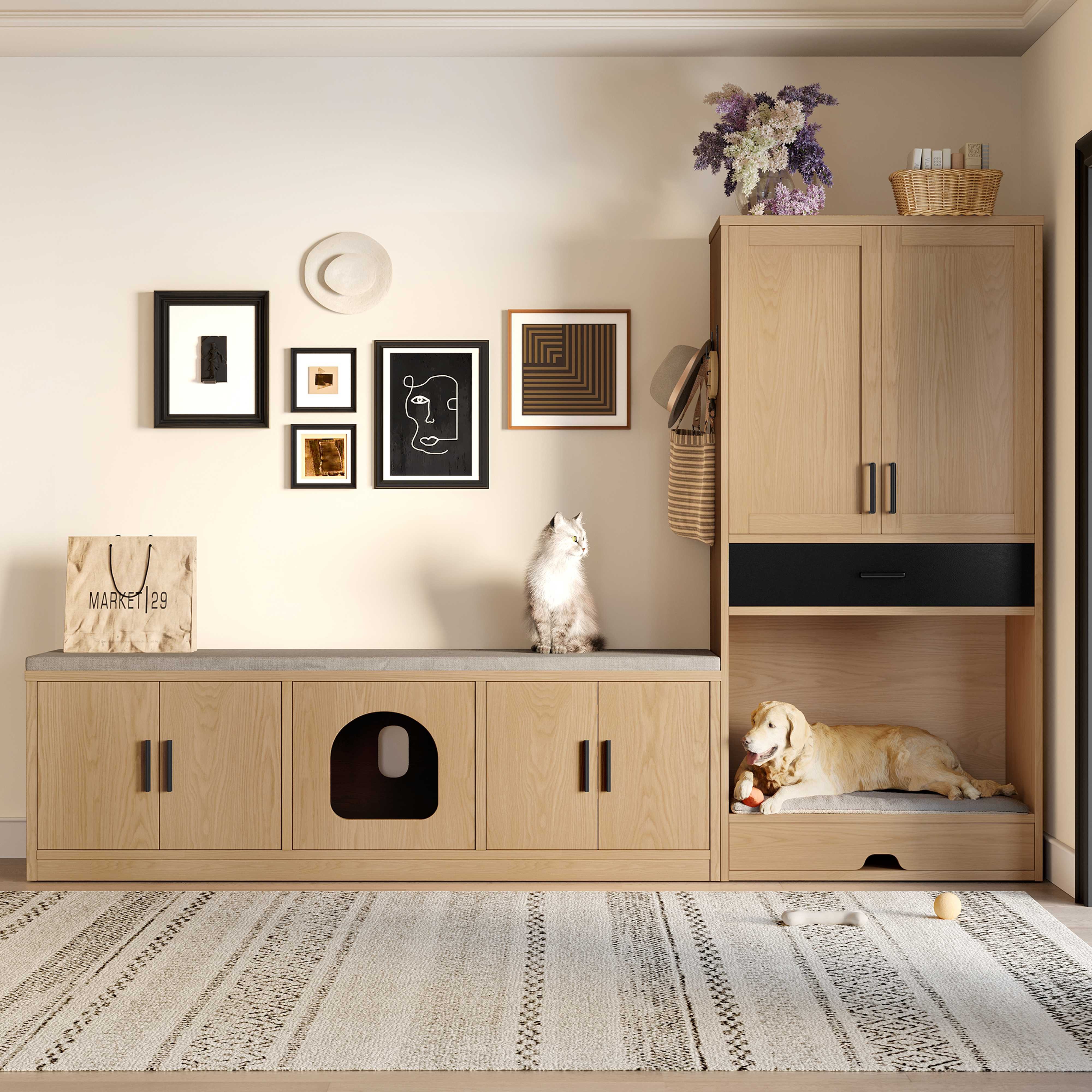 BlingBin Tierhaus Haustiermöbel Multifunktionaler Tierschrank, Hoher günstig online kaufen